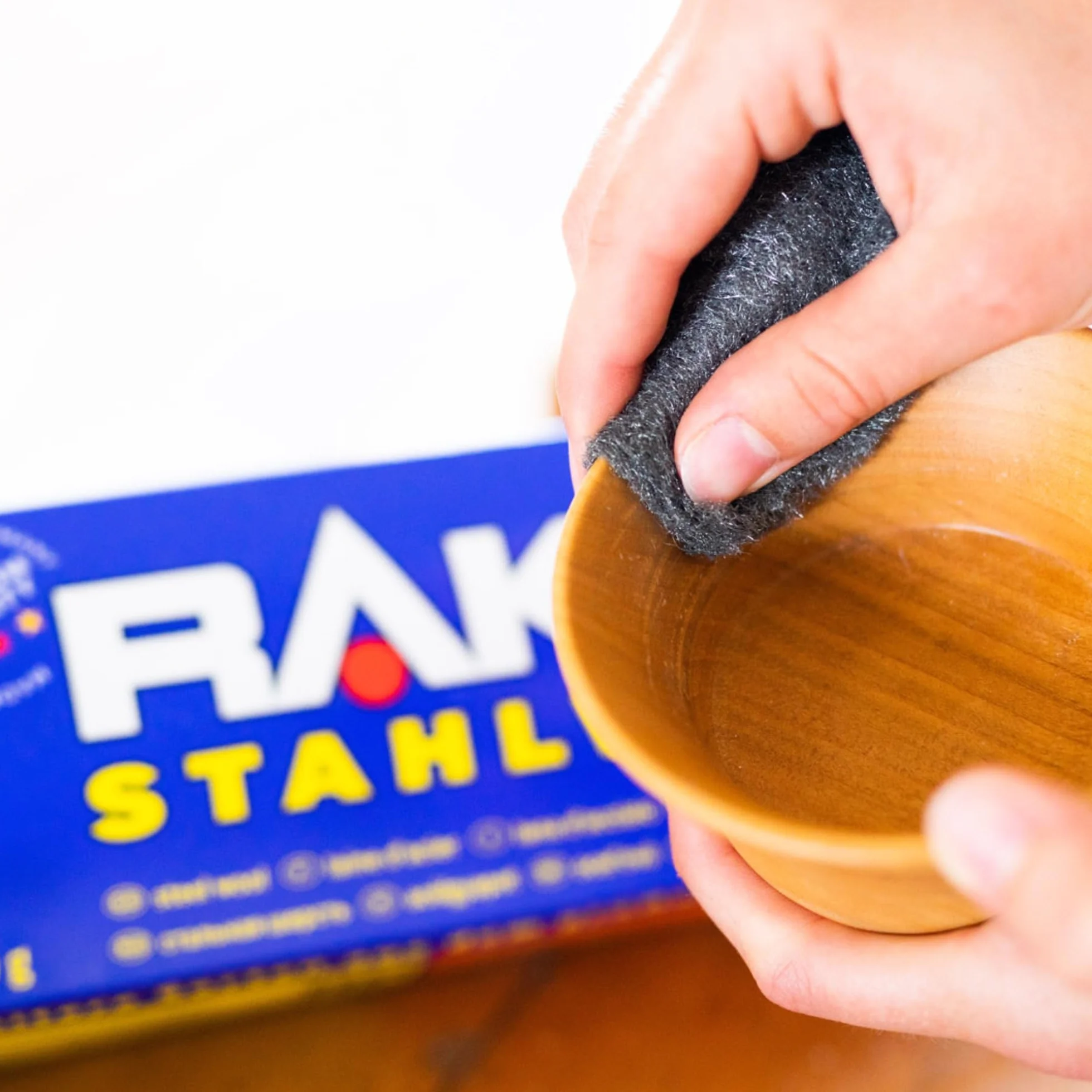 RAKSO Lana di Acciaio Extrafine 0000 200g 1 Fascia lucidare legni incerati