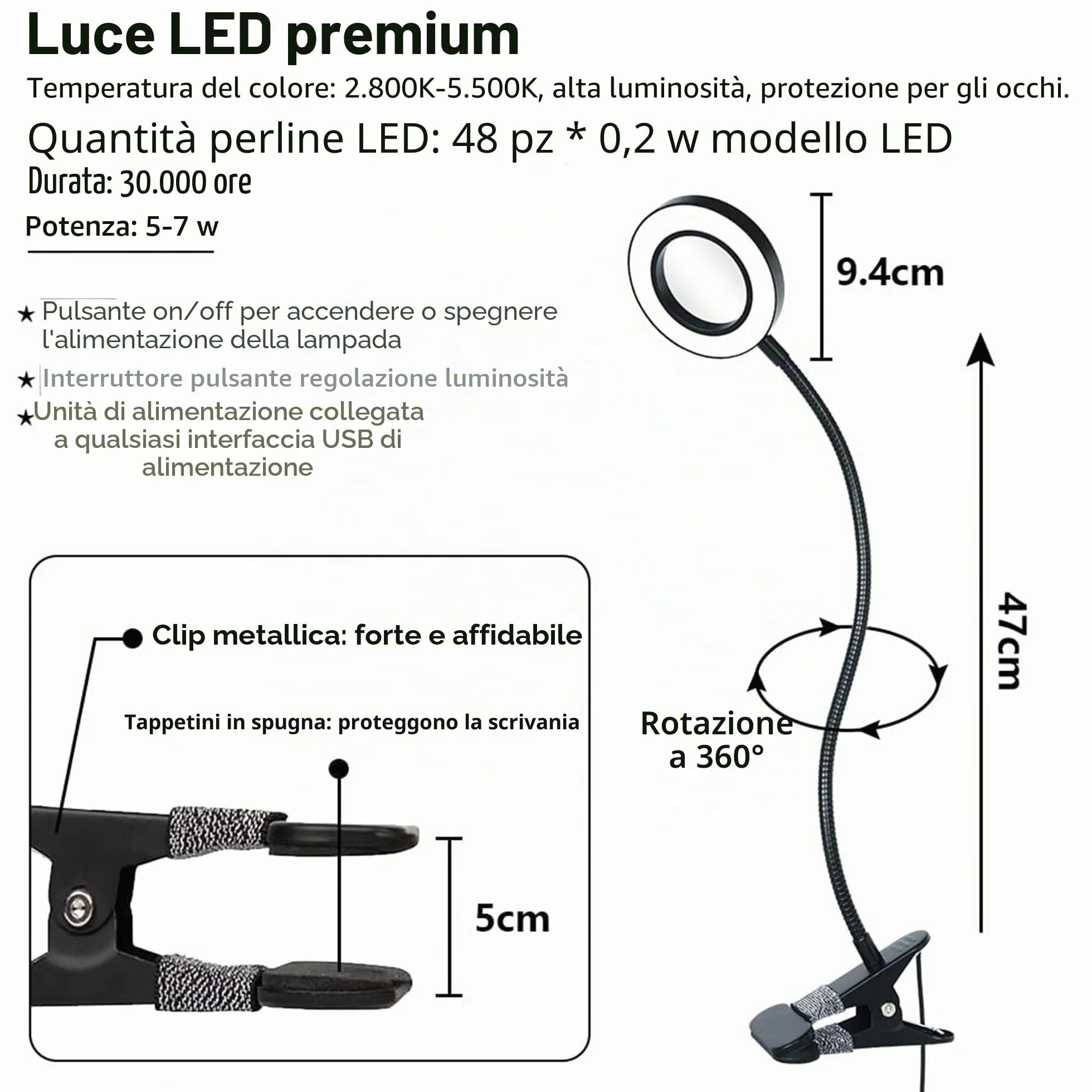 LEIBOU 36 ''L Pieghevole Manicure Tavolo Nail Technician Desk Workstation Manicure Tavolo con Ingranditore USB LED, Ruote di rotolamento, Cassetto, Spugna, Borsa di trasporto gratuita