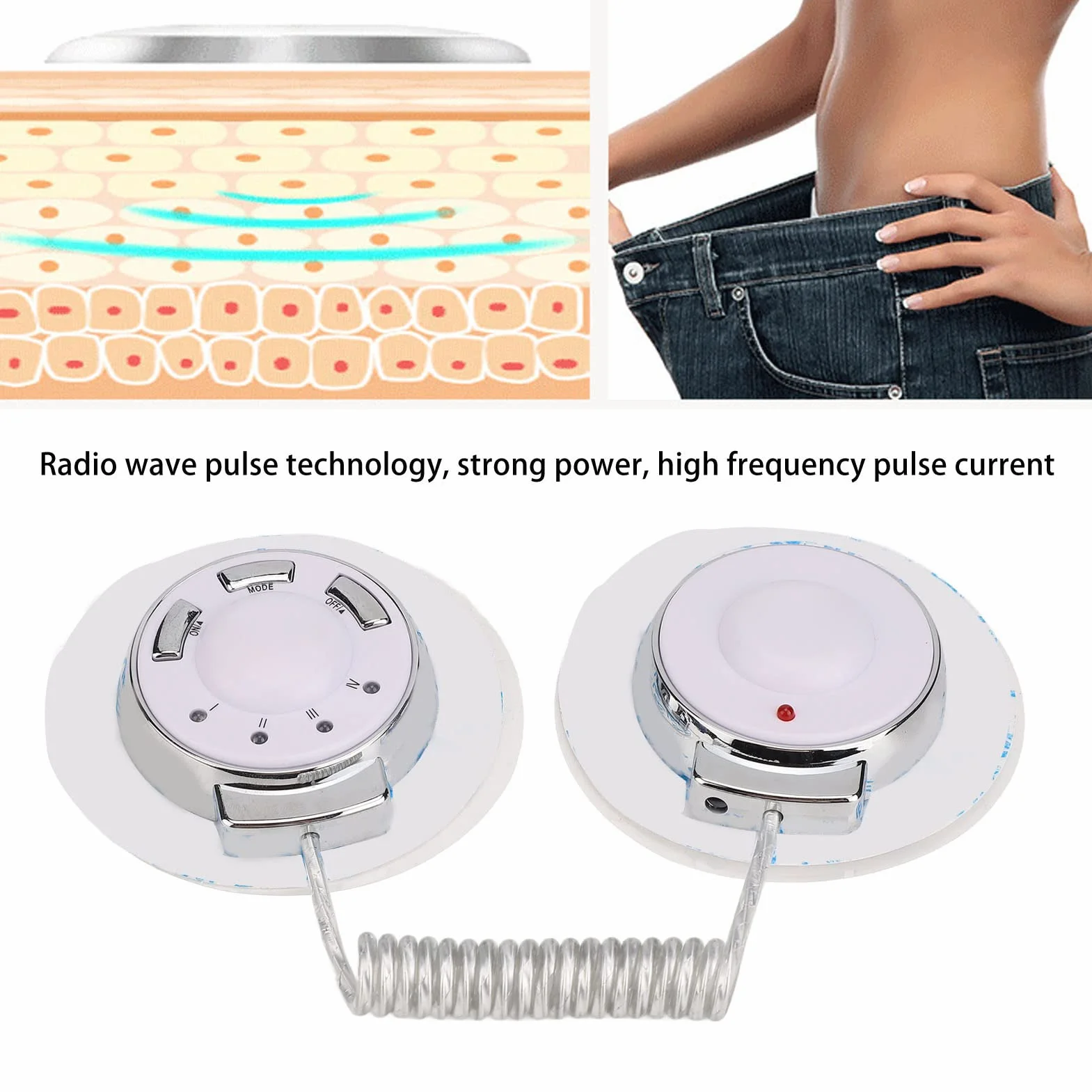 Elettrostimolatore Muscolare, Massaggiatore Elettrico Multifunzione per Addominali, Addome Braccio Gambe Waist Glutei Massaggi-Attrezzi, Portable Beauty Liposuction Equipment Massaggiatore Silenzioso