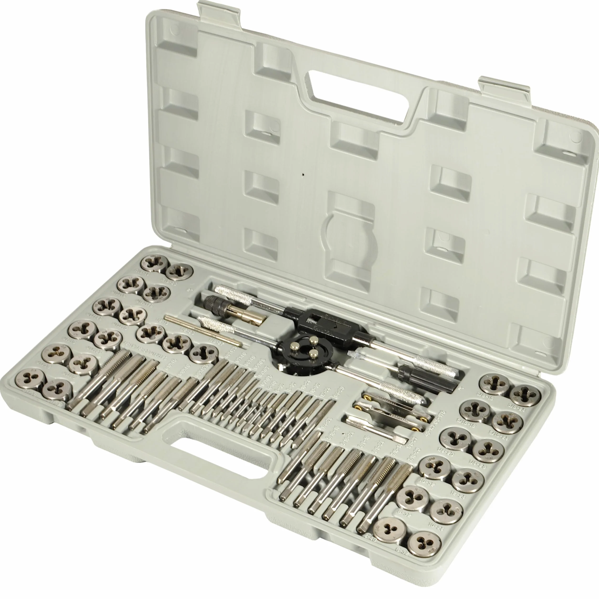 Set di filettatrici 60 pezzi metriche pollici UNC UNF maschi