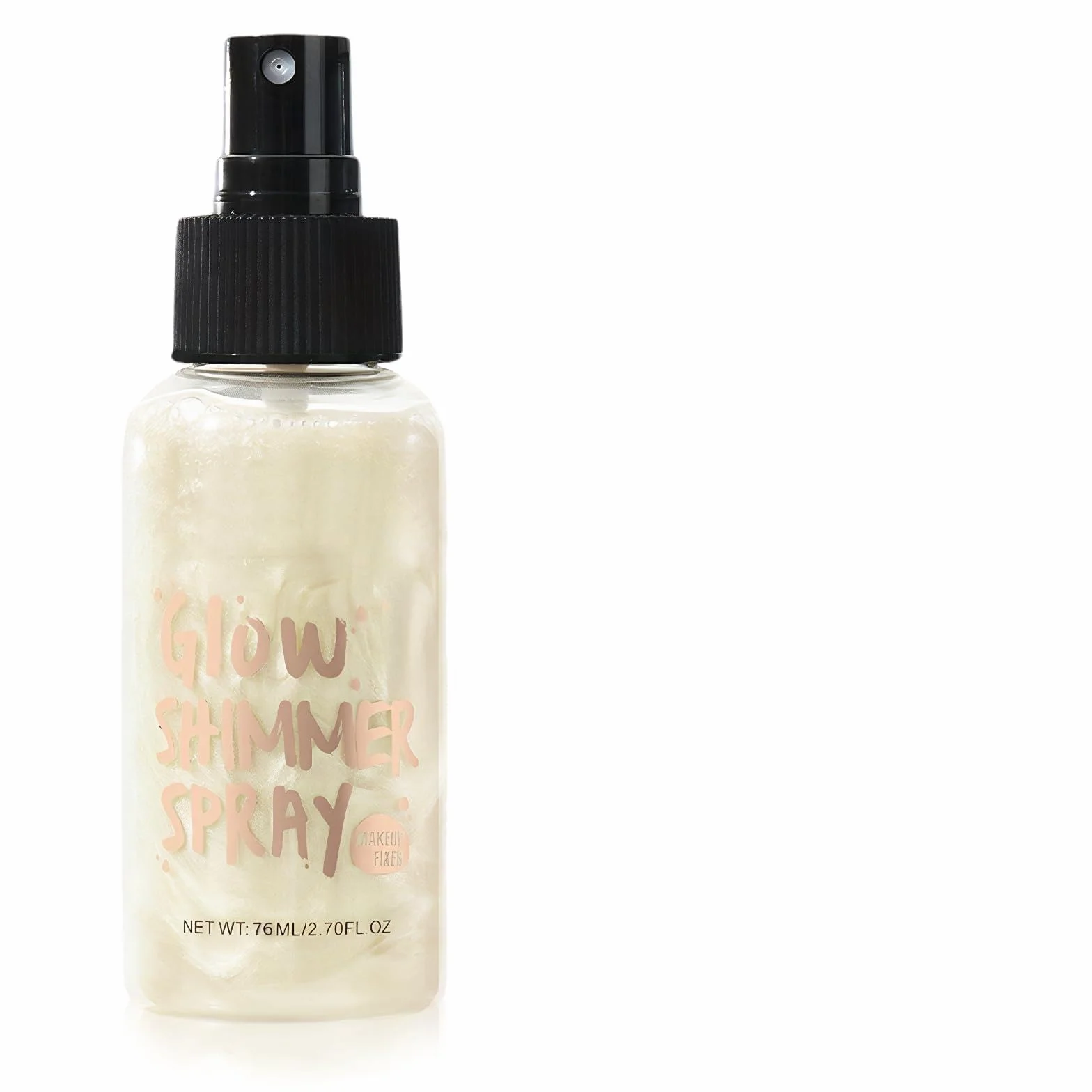 Spray glitterato da 80 ml, impermeabile, per il viso, per capelli e corpo, nebbia ultra fine, copertura uniforme, make up veloce e brillante (01 bianco perla)
