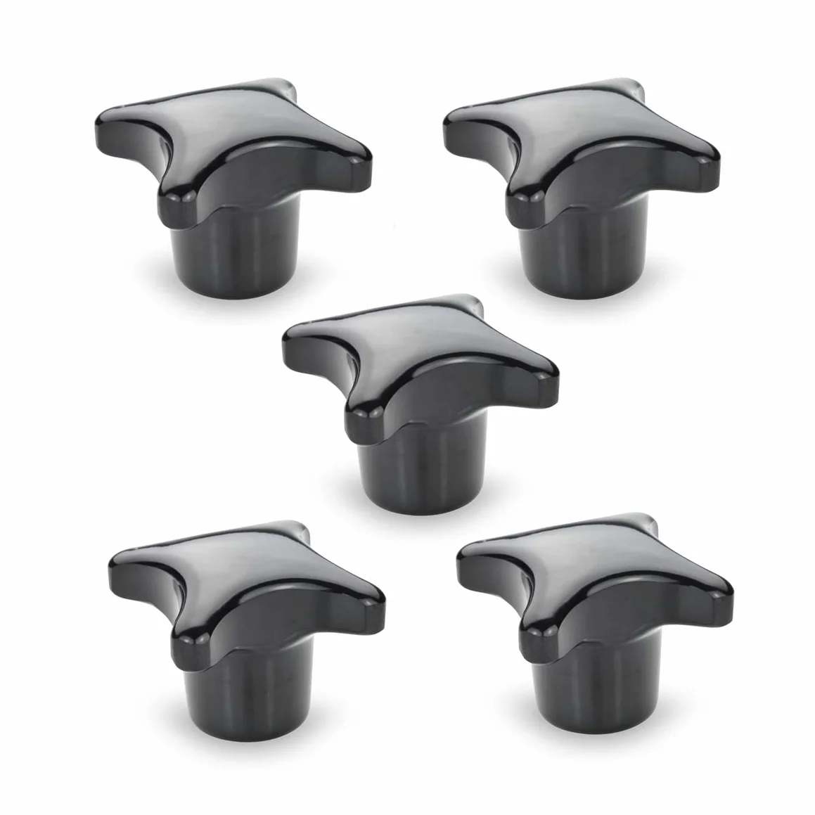 Ganter Normelemente Impugnatura a croce in plastica acciaio zincato DIN 6335-KU-50-M10-K filettatura M10 5 pezzi
