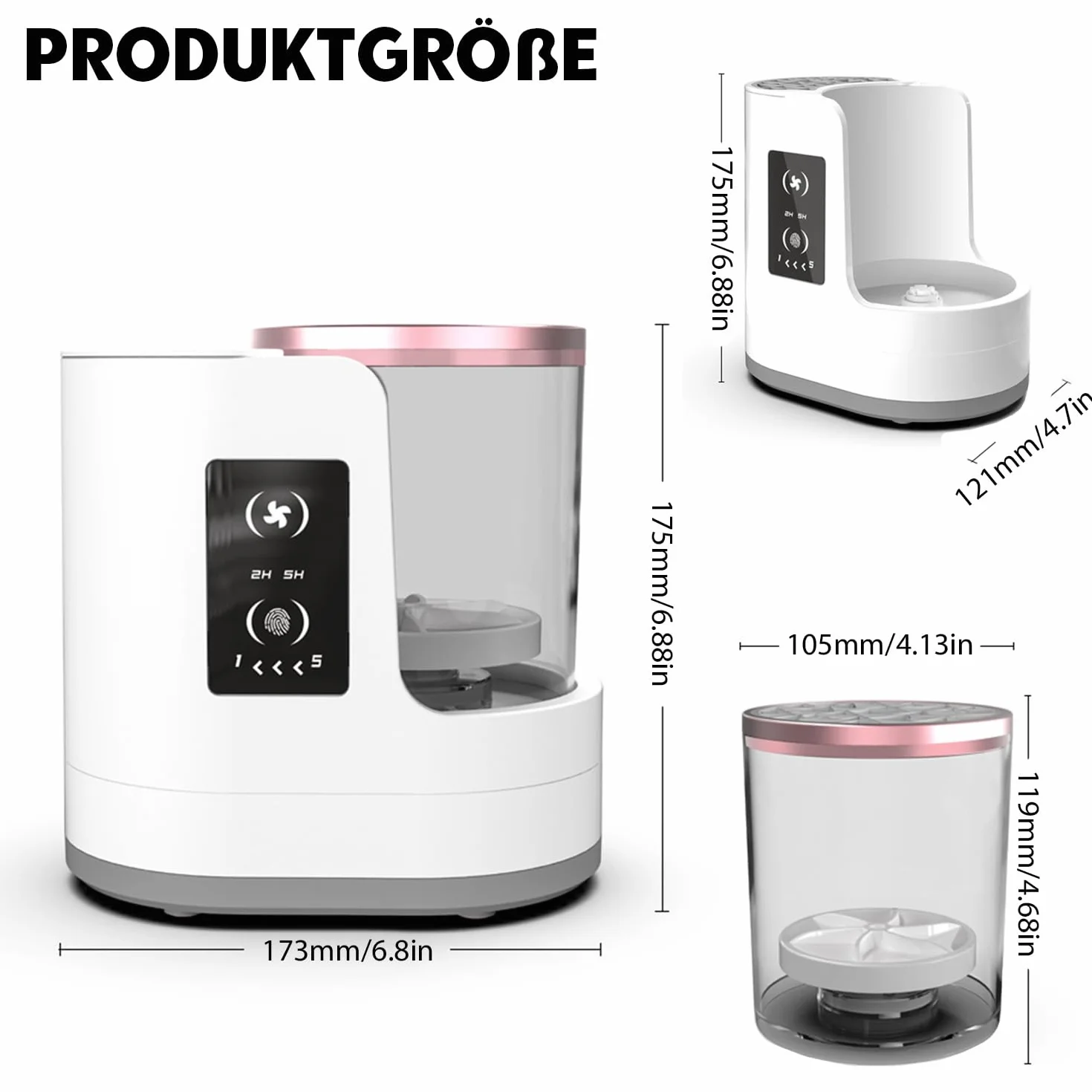 Pulitore elettrico per pennelli da trucco, dotato di funzione di asciugatura 3 in 1, pulitore elettrico automatico per pennelli da trucco, pulizia dei pennelli da trucco, regalo per le donne.
