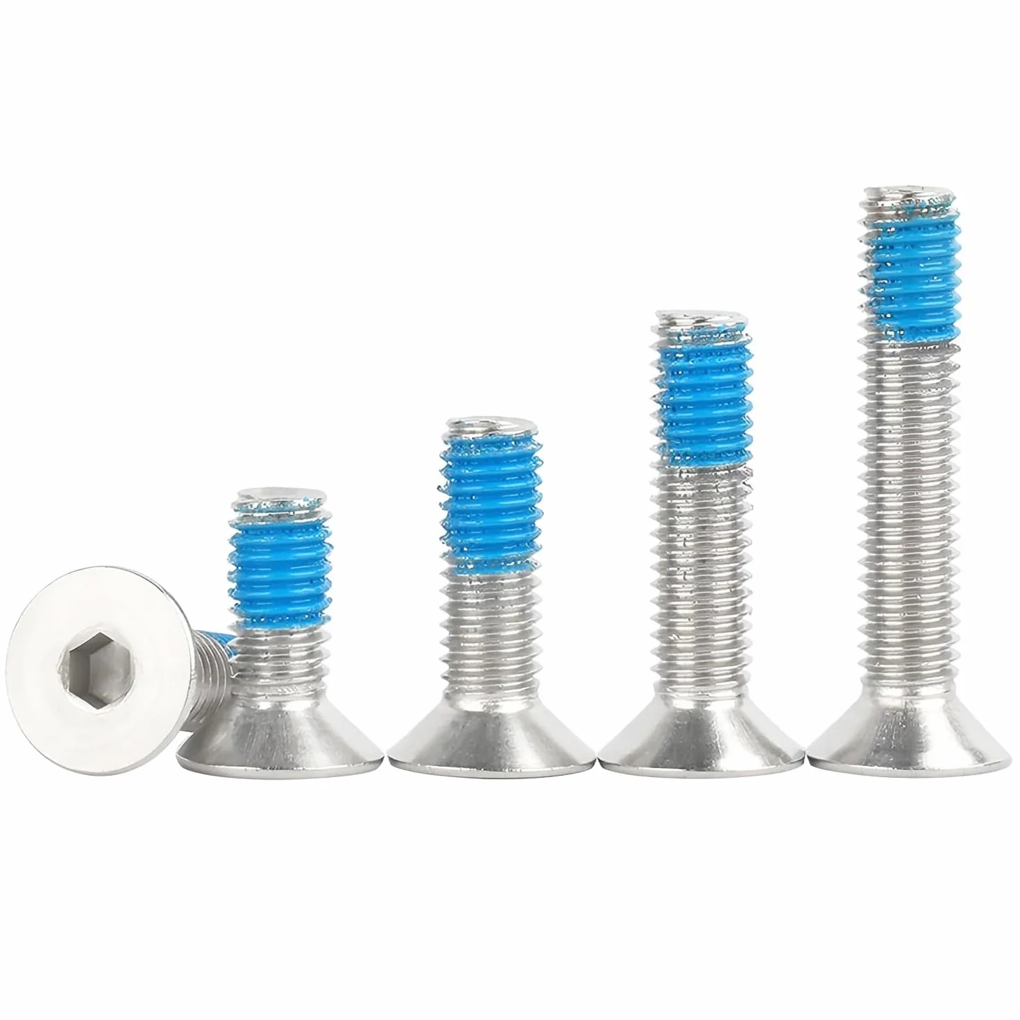 Viti a Testa Svasata M4x16mm DIN 7991 Esagono Incassato Threadlocker 20 Pezzi