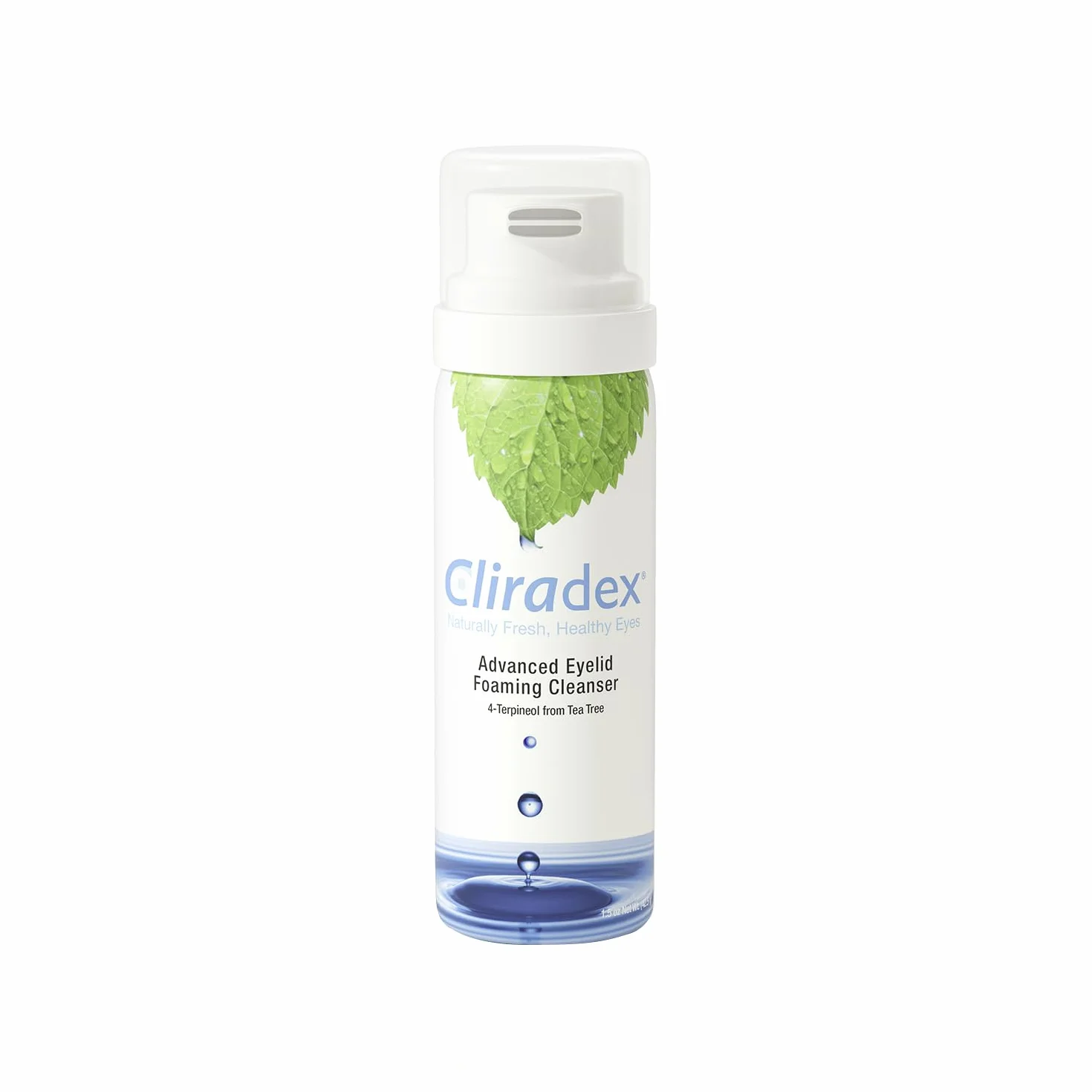 Cliradex Schiuma – Detergente delicato per le palpebre e lavaggio delle ciglia | Detergente viso quotidiano & soluzione sicura per l'igiene degli occhi – 42,5 g formula 4-terpineolo
