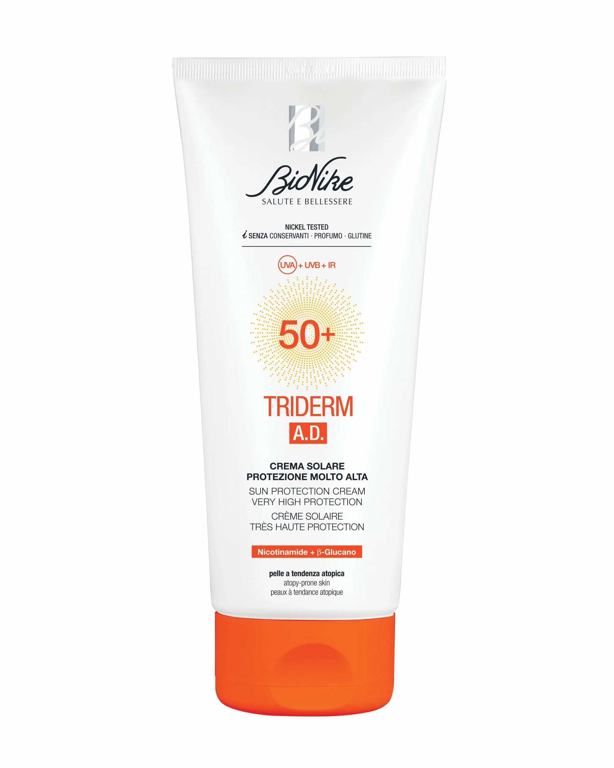 Bionike - Bionike Triderm AD Crema Solare SPF 50+ Pelle Atopica 200ml - 979276565