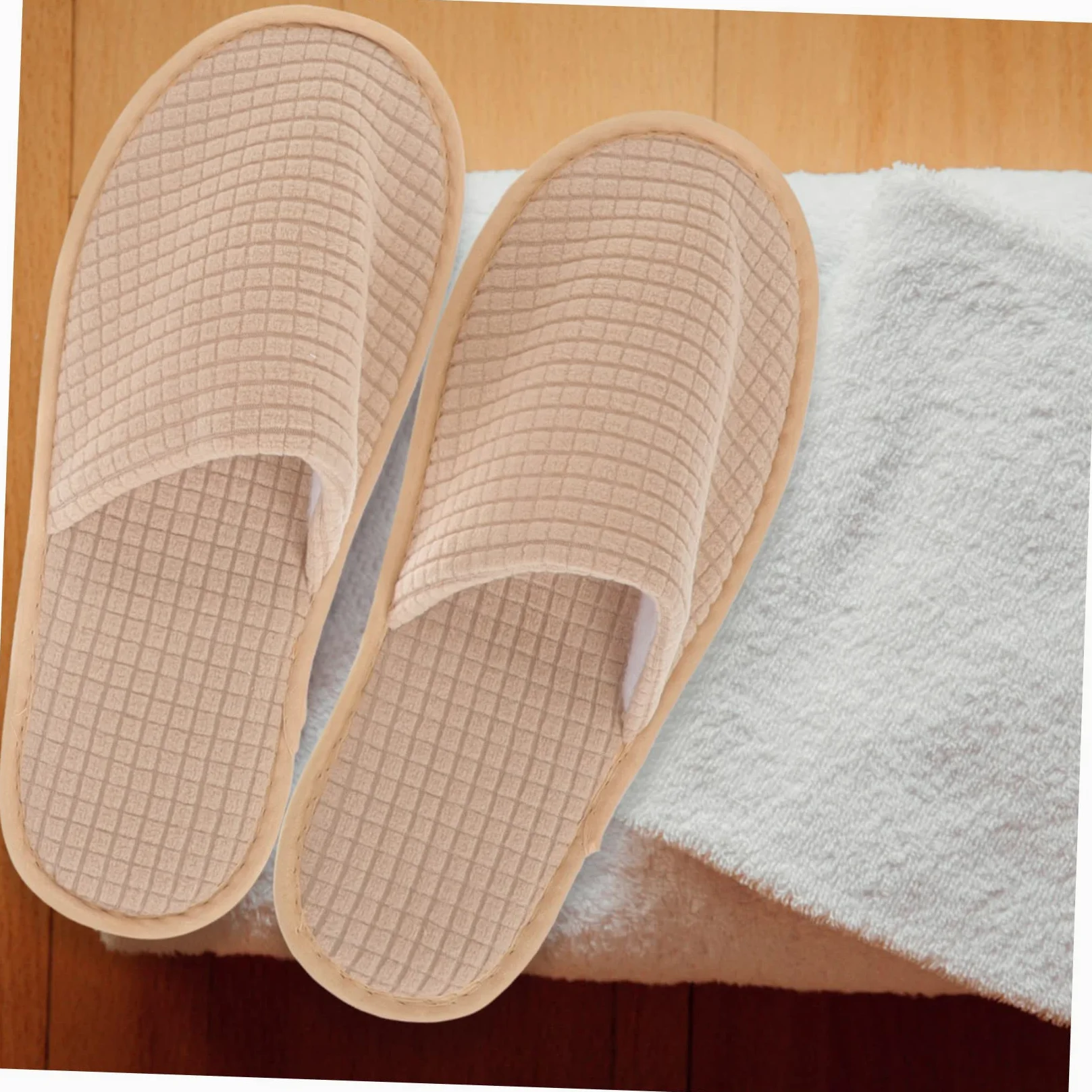 FRCOLOR Ciabatte Lavabili in Pile, 6 Paia, per Ospiti in Hotel | Portatili per Viaggio, Uso Monouso, Confezione da 6, Adatte a Casa e Soggiorni