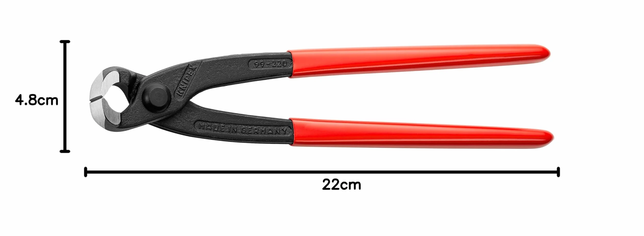 KNIPEX Tenaglia 220 mm 99 01 220 pinza per ferraioli e cementisti rivestiti in resina sintetica