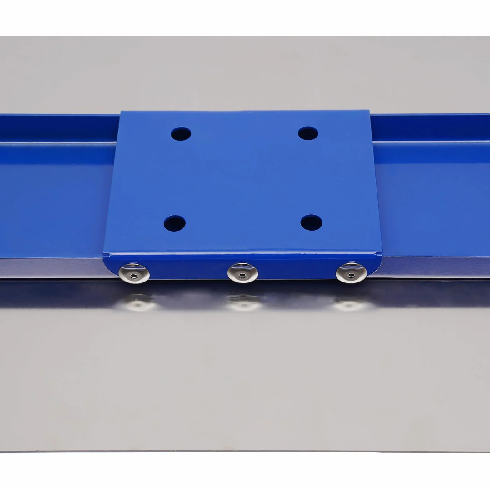 Distributore per calcestruzzo 120x30 cm acciaio manici 1,8 m intonacatura blu