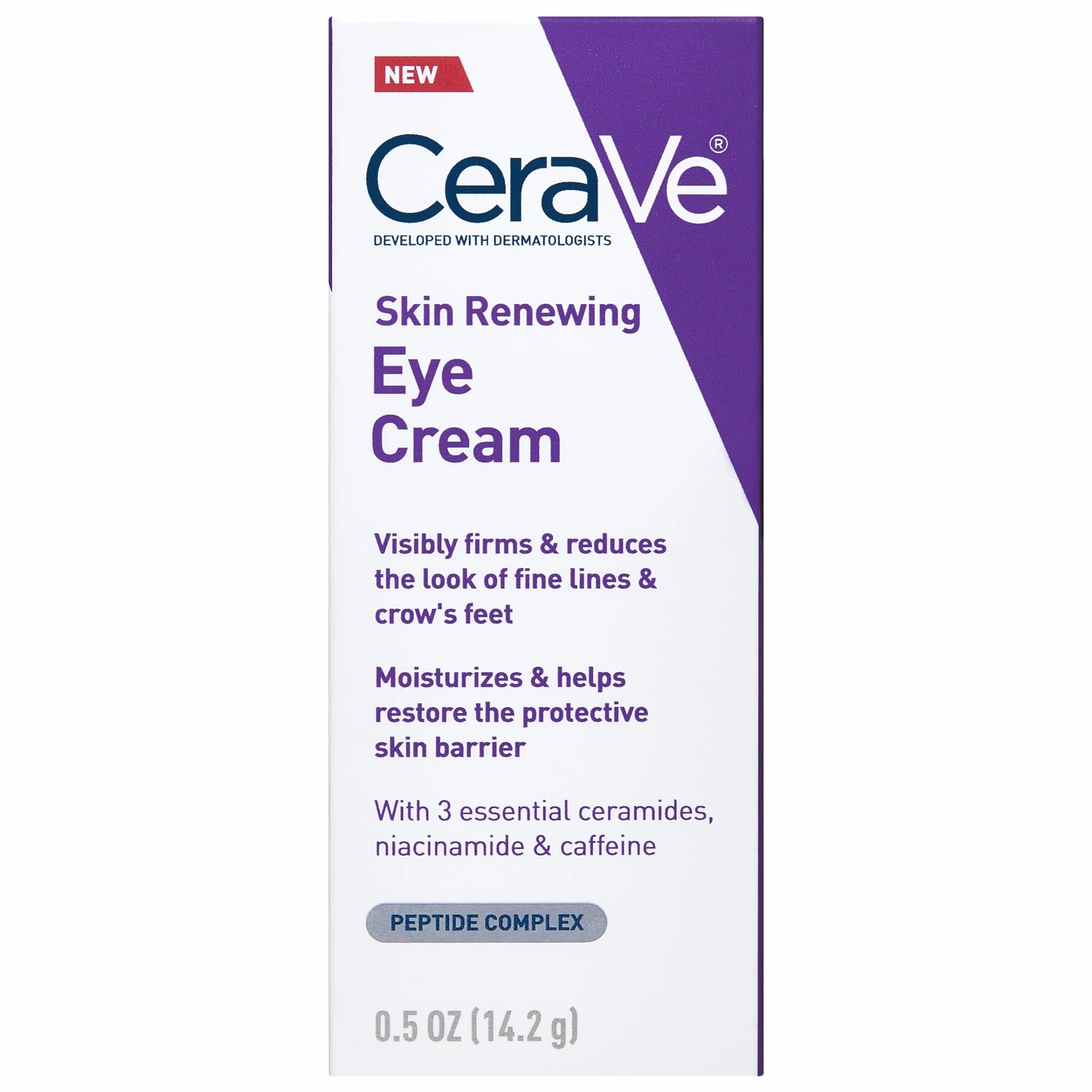 CeraVe Skin Renewing Crema Contorno Occhi, Per Pelle con i Primi Segni dell'Età, Occhiaie e Linee Sottili Ridotte, Con Complesso di Peptidi, 3 Ceramidi Essenziali e Caffeina, 15 ml