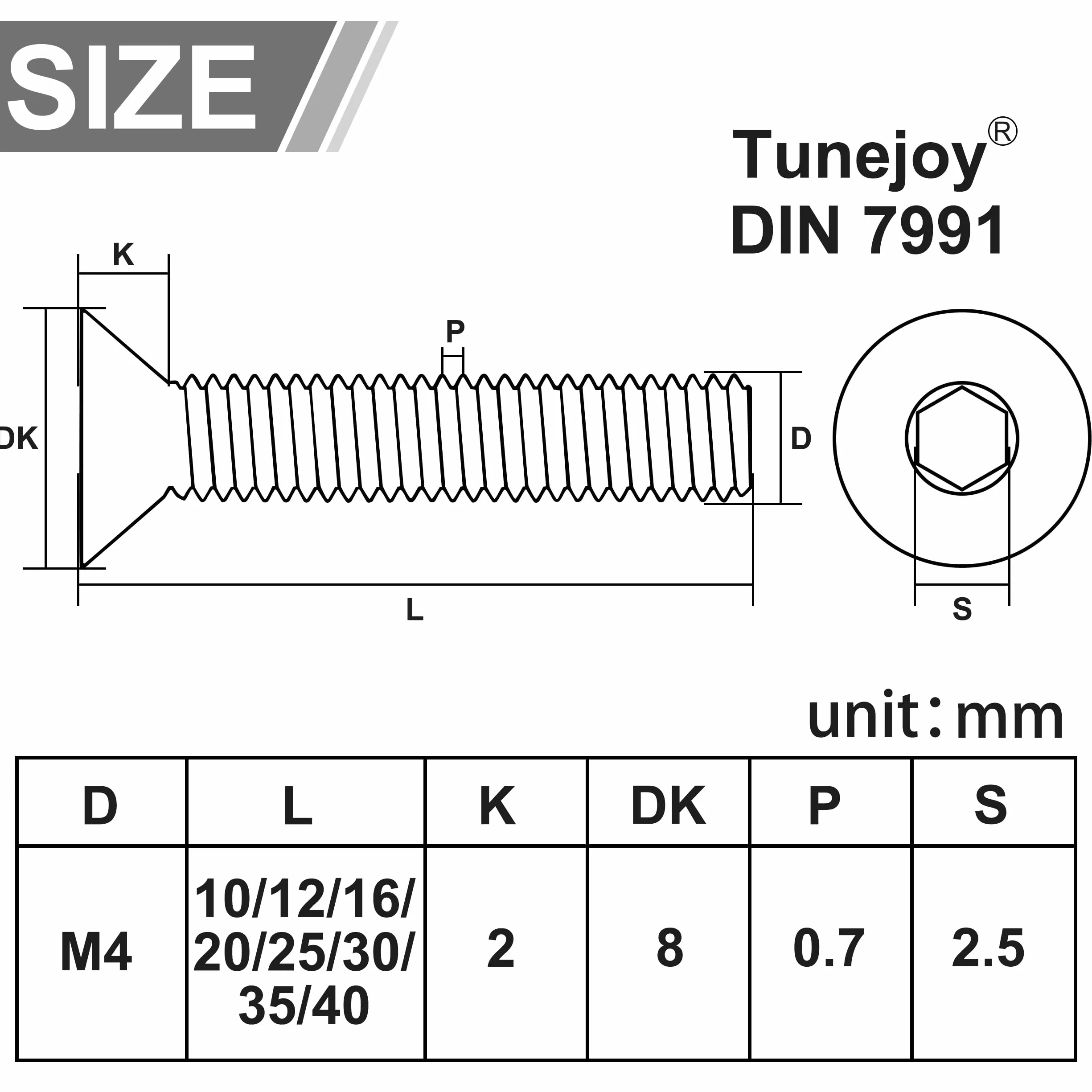 Śruby z łbem stożkowym M4 x 12 mm DIN 7991 A2 Stal nierdzewna Czarny 30 szt