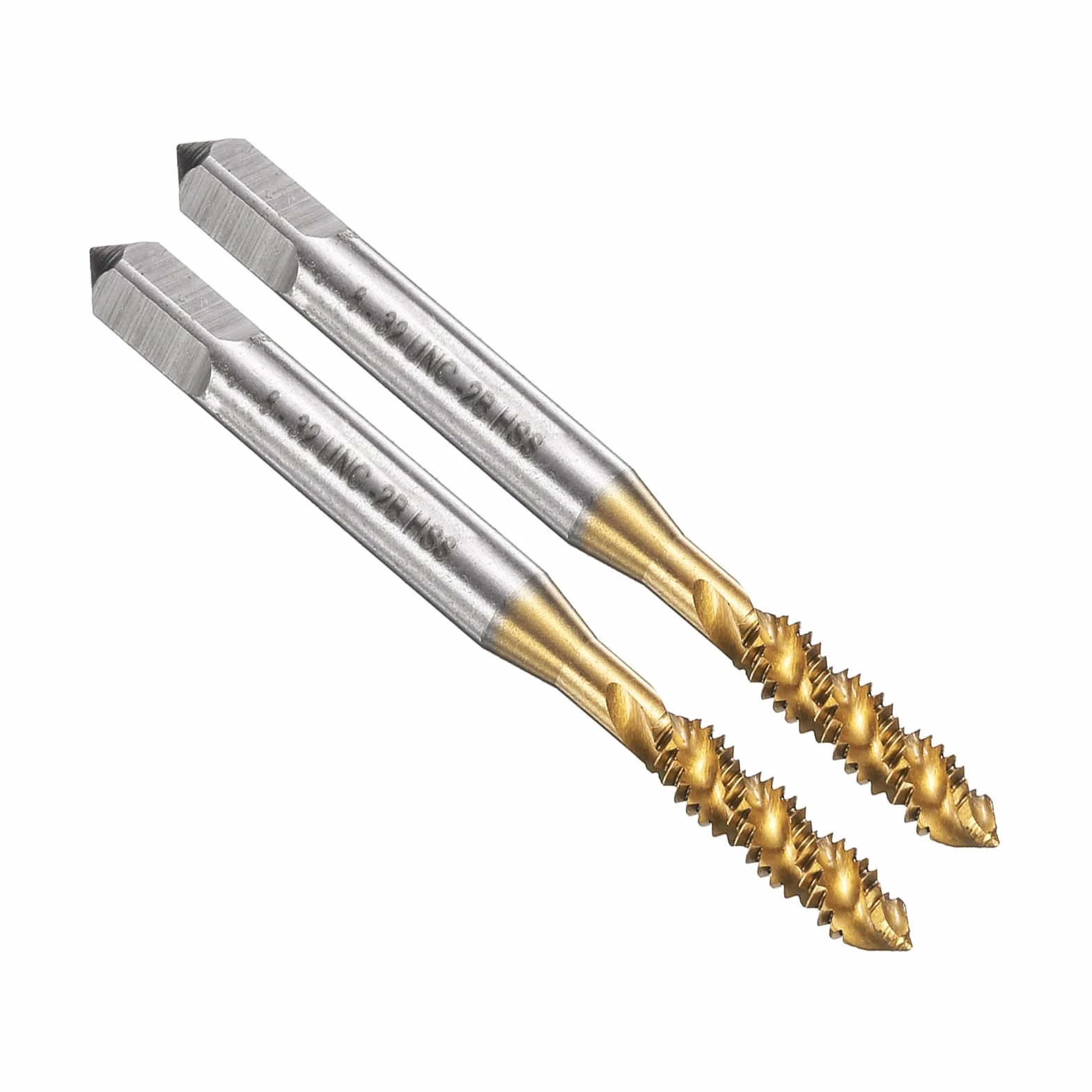 QUARKZMAN Maschio A Spirale 8-32 UNC 2B HSS M2 Rivestito In Titanio, Utensile Per Filettatura