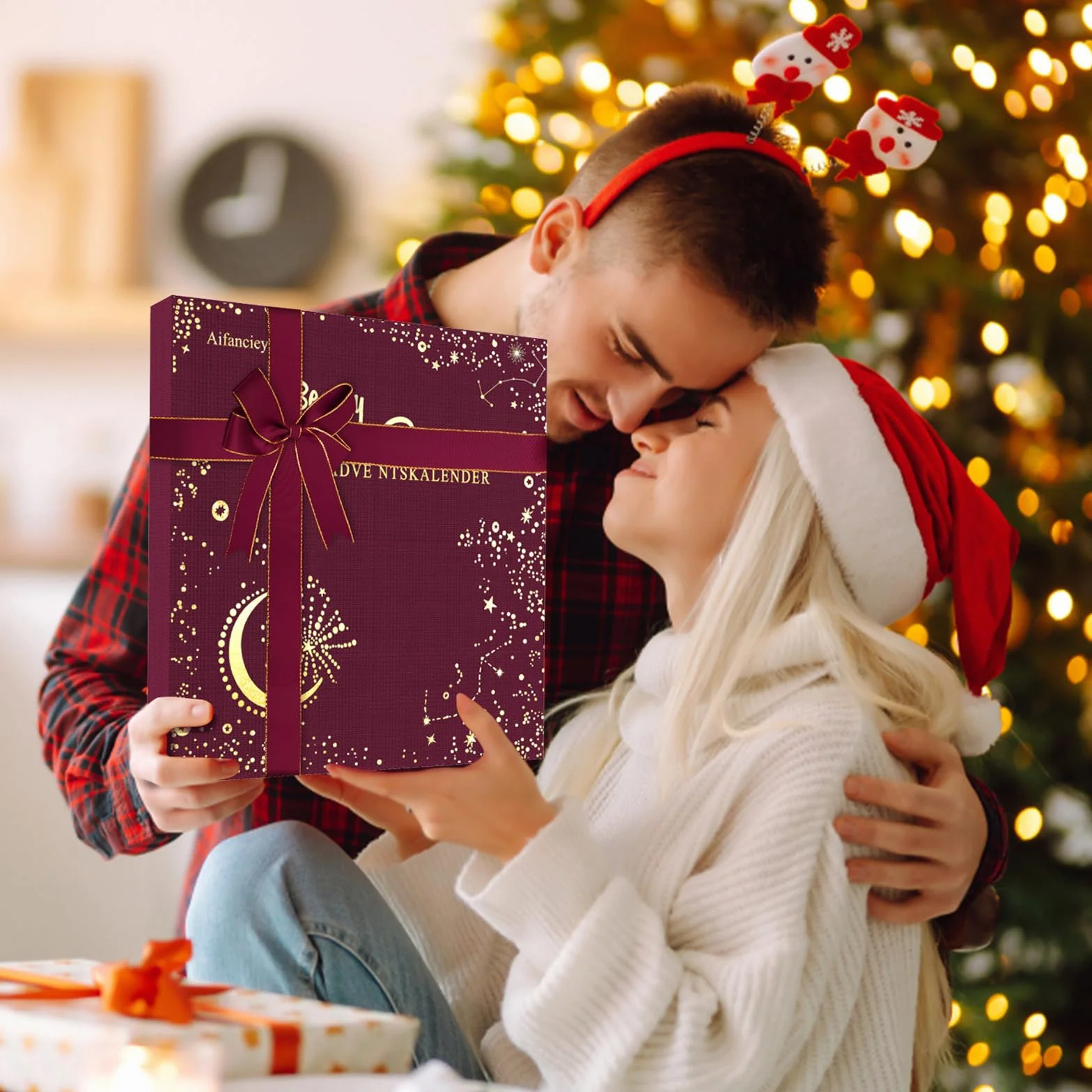 Calendario dell'Avvento Beauty 2025, Calendario Avvento Make-up, Set di Trucchi da 24 pezzi per Occhi, Viso, Labbra e Unghie, Calendario Conto alla Rovescia Natale Idea Regalo per Amanti, Amici