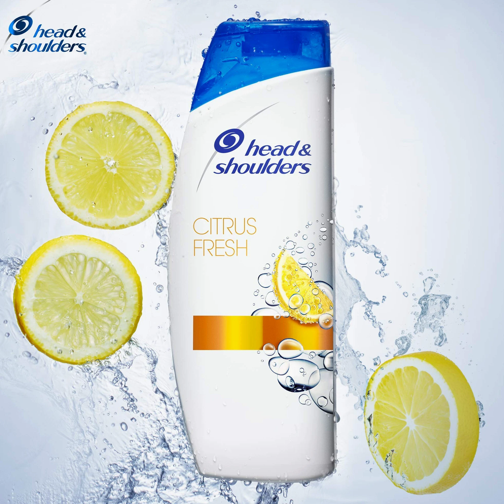 Head & Shoulders, Citrus Fresh Shampoo antiforfora, protezione a lunga durata dal prurito, per capelli grassi, profumi di agrumi, confezione da 3 x 500 ml