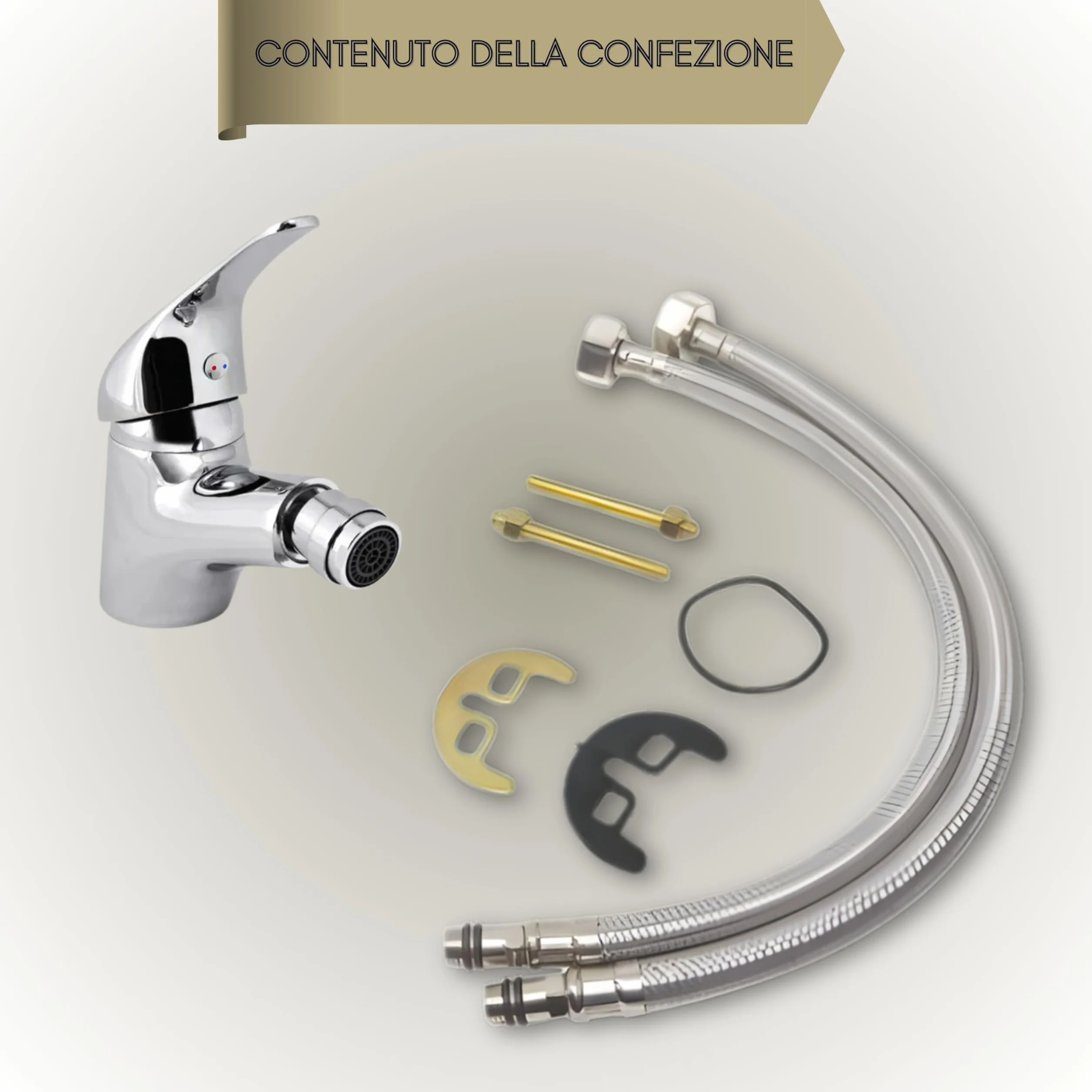 Yasta Rubinetto Bidet Miscelatore Argento con Testa Mobile Orientabile 360 Gradi per Lavabo Lavandino, Leva Monocomando