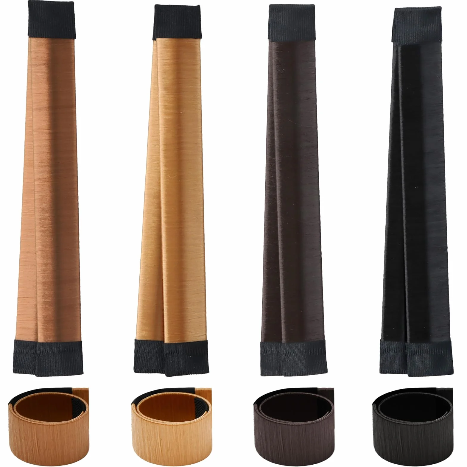 8 Pezzi Chignon Facile per Capelli,Chignon per Ciambella,Capelli Ciambelle Chignon Magic Bun Maker, French Twist Accessori per Ragazza Donne(Nero,Castano scuro,Castano chiaro,Castano ramato)