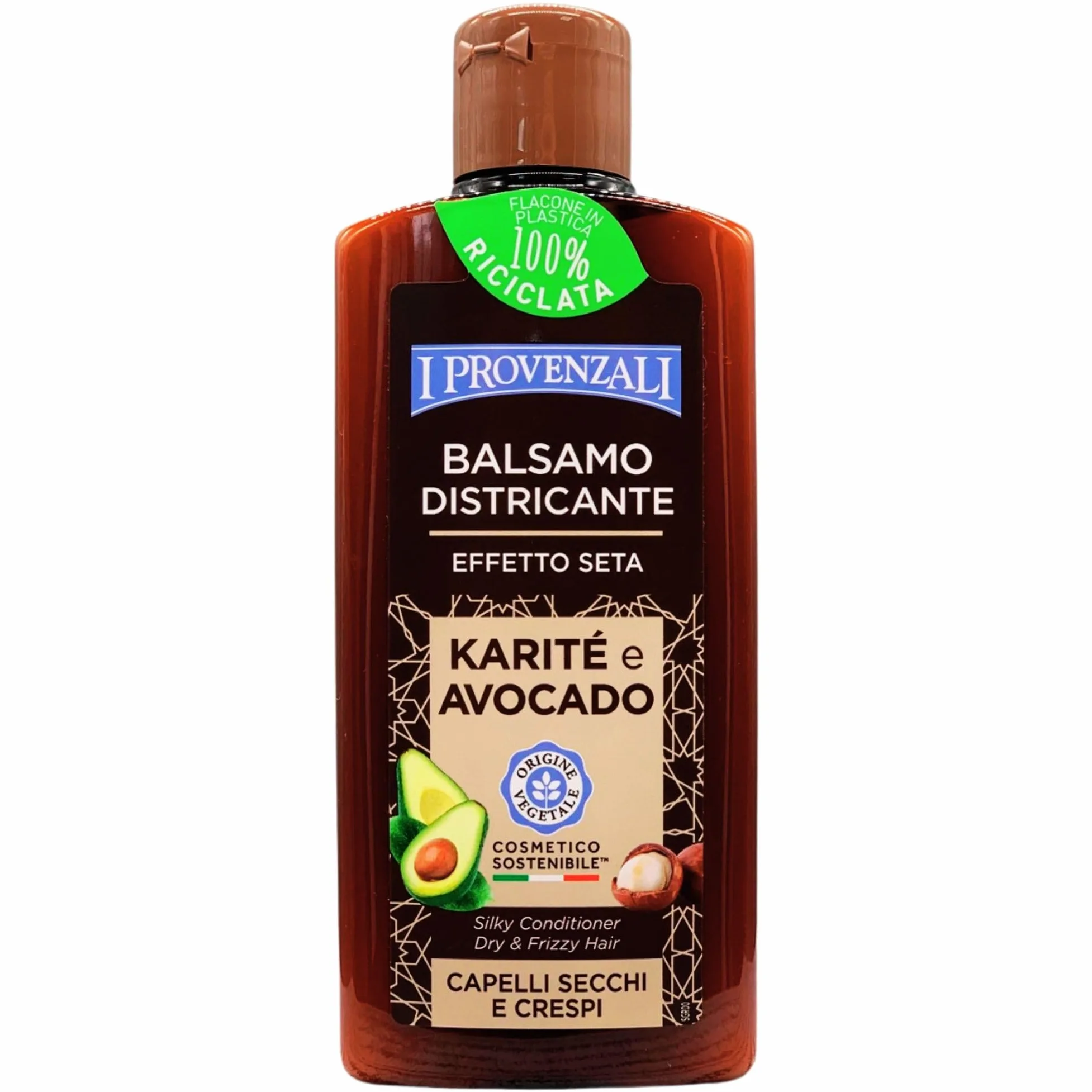 Balsamo Districante, Effetto Seta, KARITÉ e AVOCADO, Per Capelli Secchi e Crespi. Il 98,7% Degli Ingredienti è Naturale o Di Origine Naturale 200ml (6 Flaconi)