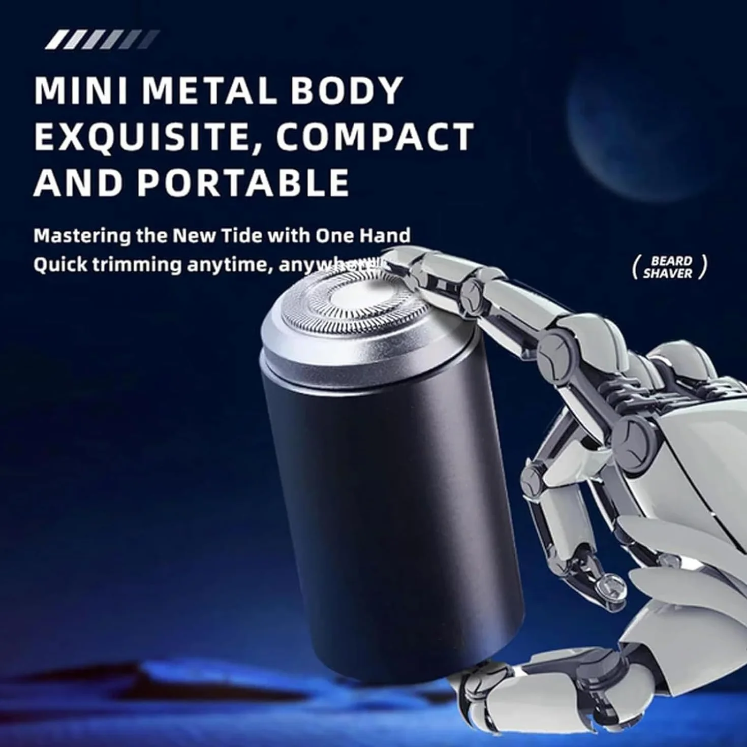 Sopami - Sopami Mini Shaver, Sopami Mini Electric Shavers for Men, Sopami Shaver, Sopami Mini Electric Razor, Portable USB Rechargeable Waterproof Electric Razor for Men (Silver)