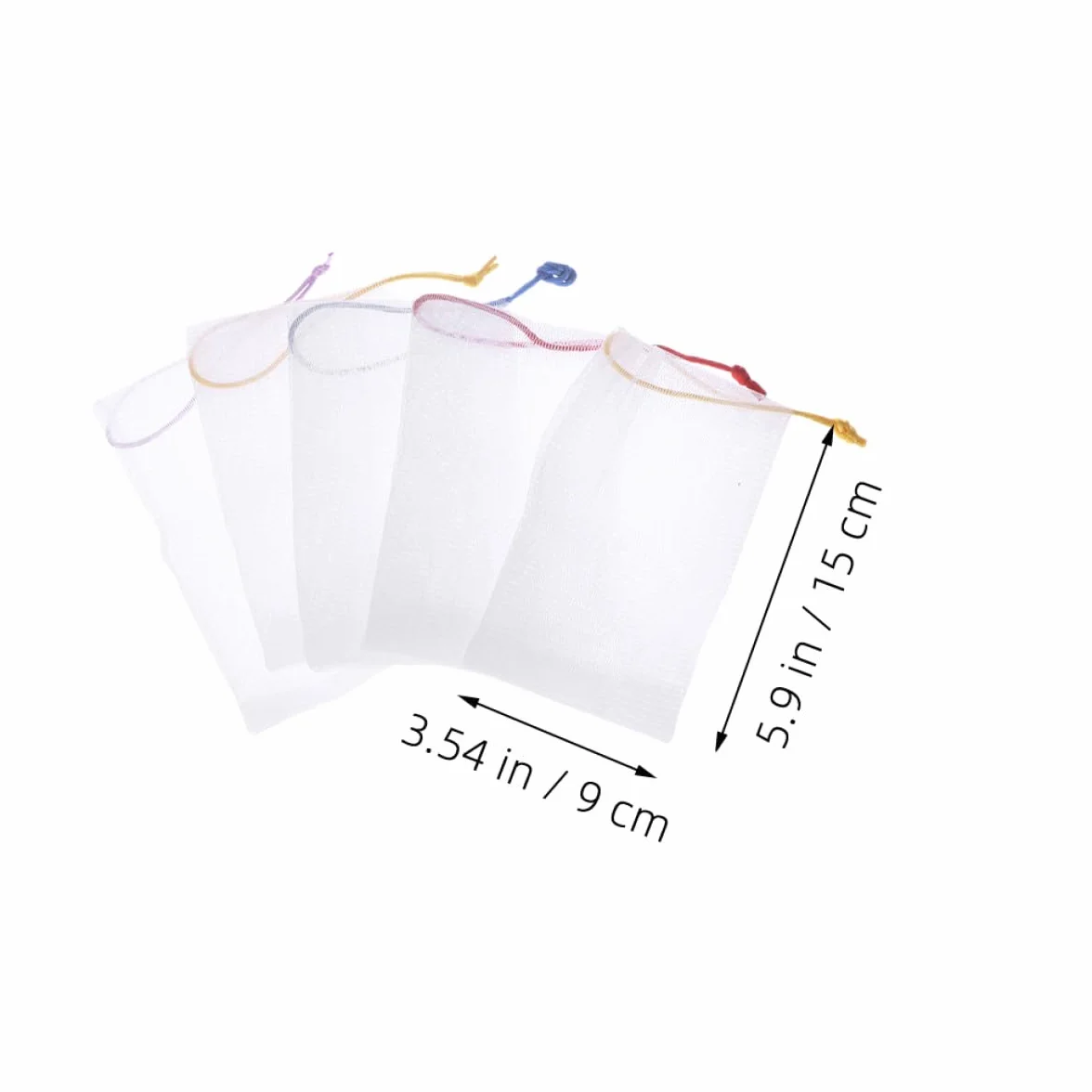 LABRIMP 50 Pezzi Sacchetti Portasapone in Pe Rete Schiumogena la Pulizia del Viso, Design Laccetto Appendibile, Borsa Pratica per Sapone Solido e Detergente