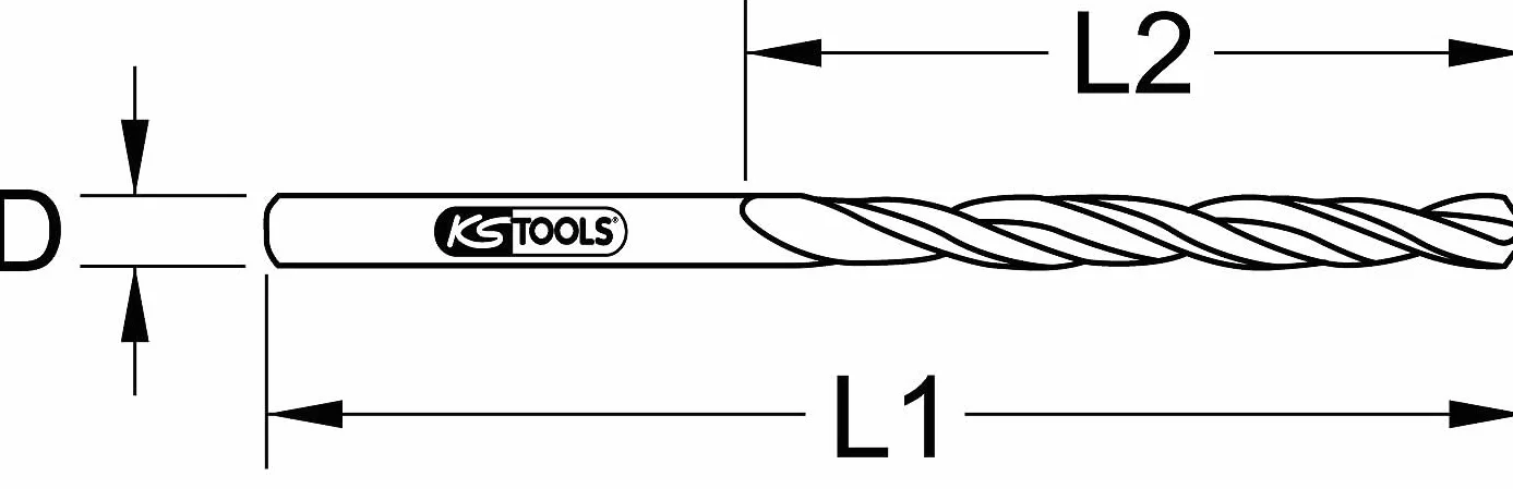 KS Tools Punta elicoidale HSS-R 14mm