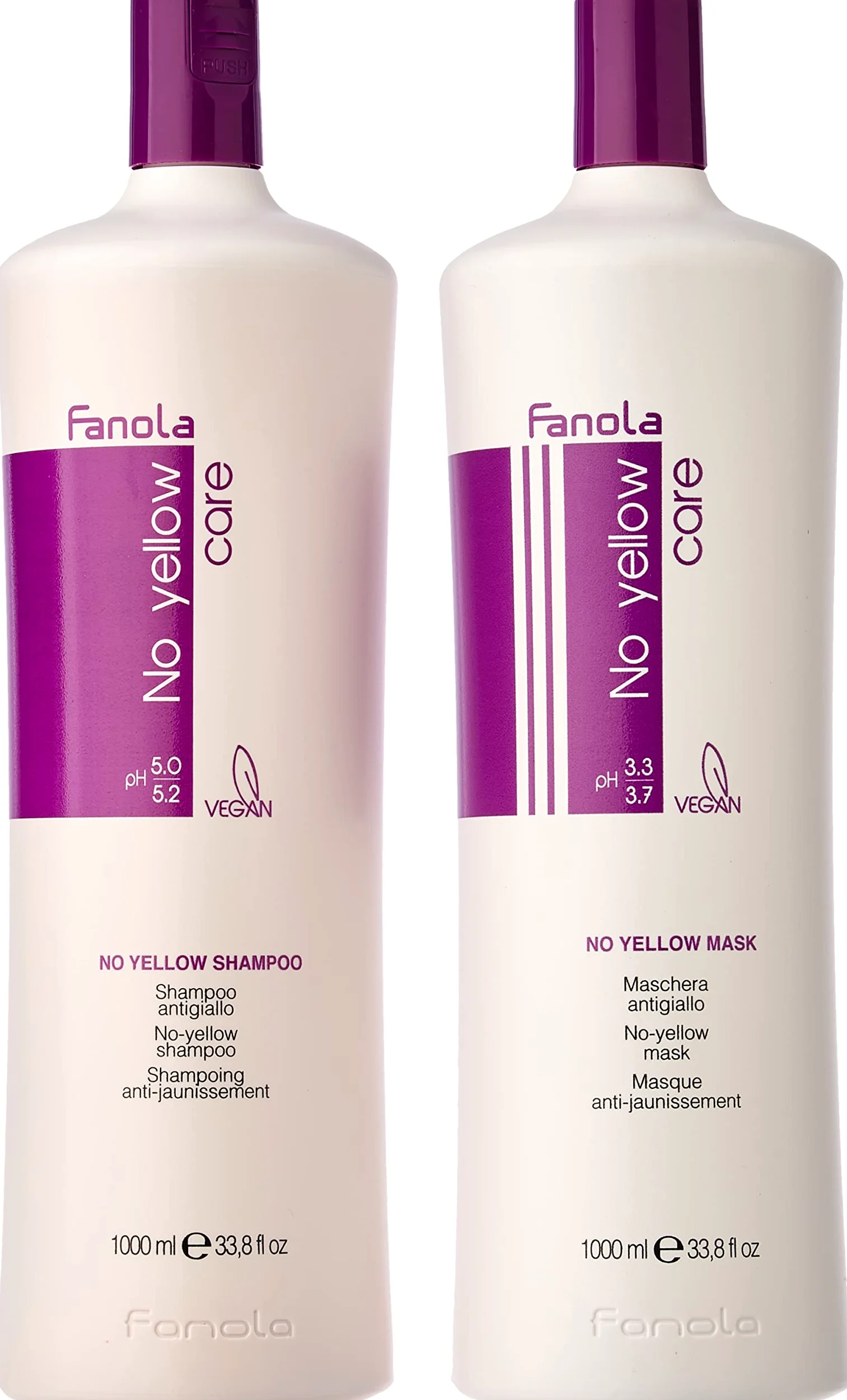 Fanola No Yellow Shampoo + Maschera Antigiallo - 2000 Ml