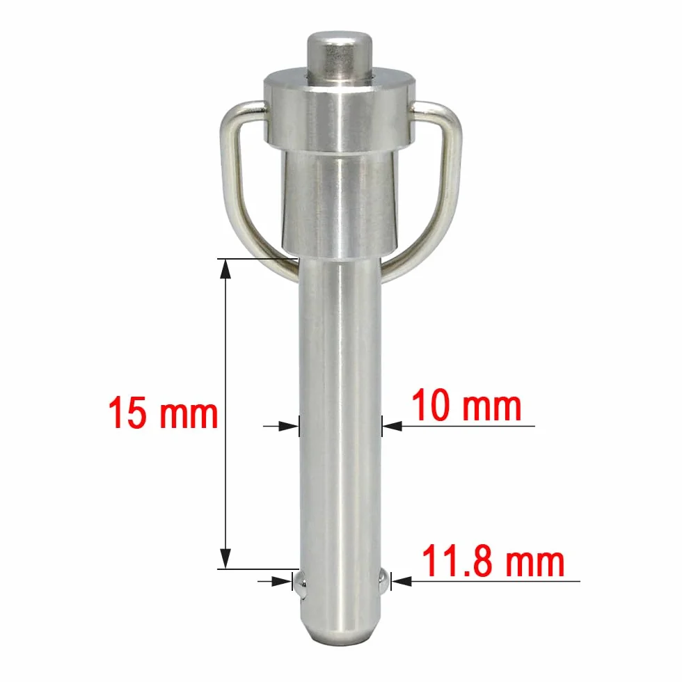 Perni autobloccanti a sfere acciaio inox M10 L15 mm bloccaggio sicurezza sgancio rapido