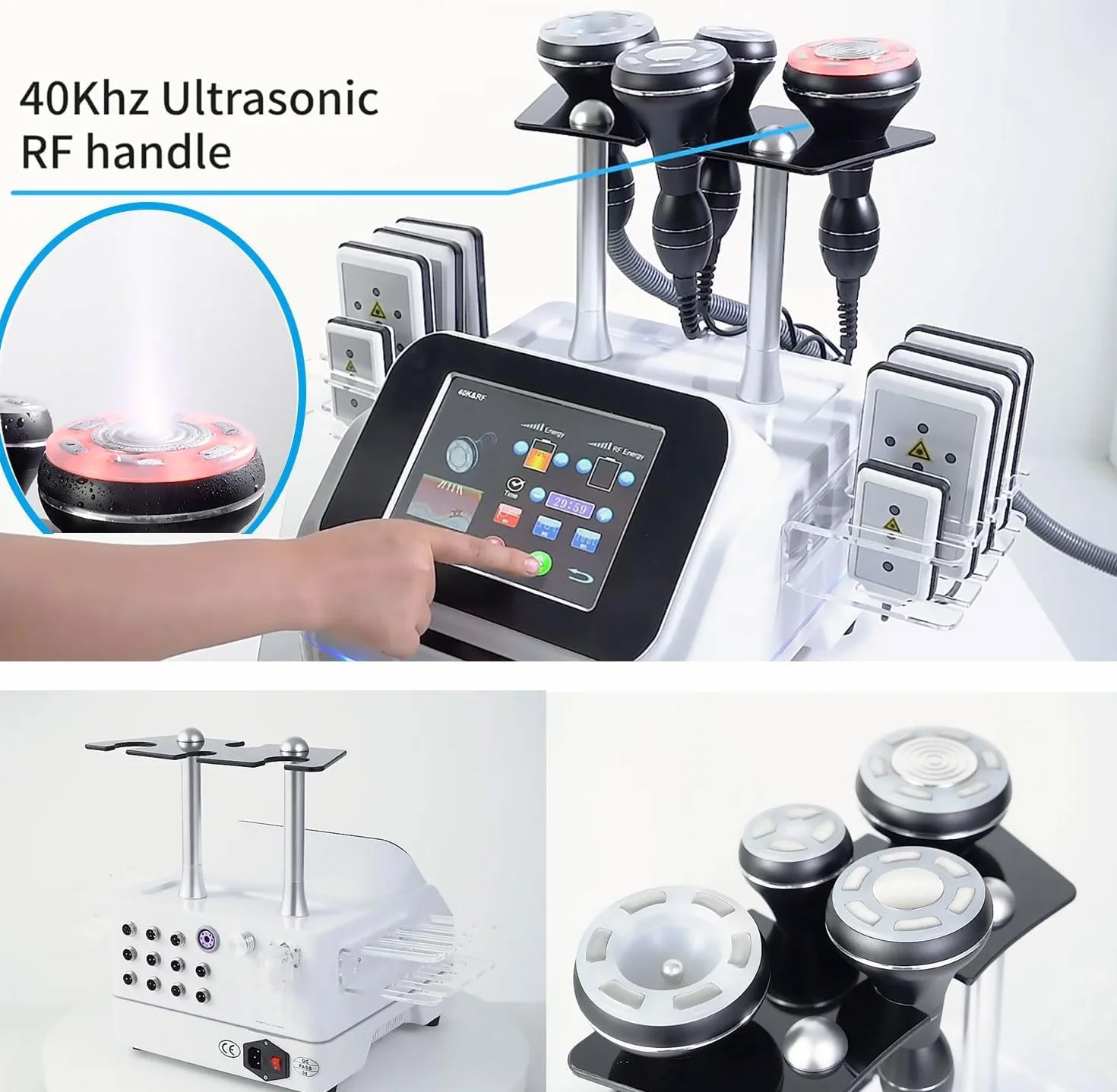 6 In 1 Macchina Cavitazione 40k massaggiatore professionale a radiofrequenza Ultrasuoni Lipolaser Dispositivo Bellezza Vuoto per Cura Del Viso Corpo Scultura Anticellulite braccia vita coscia