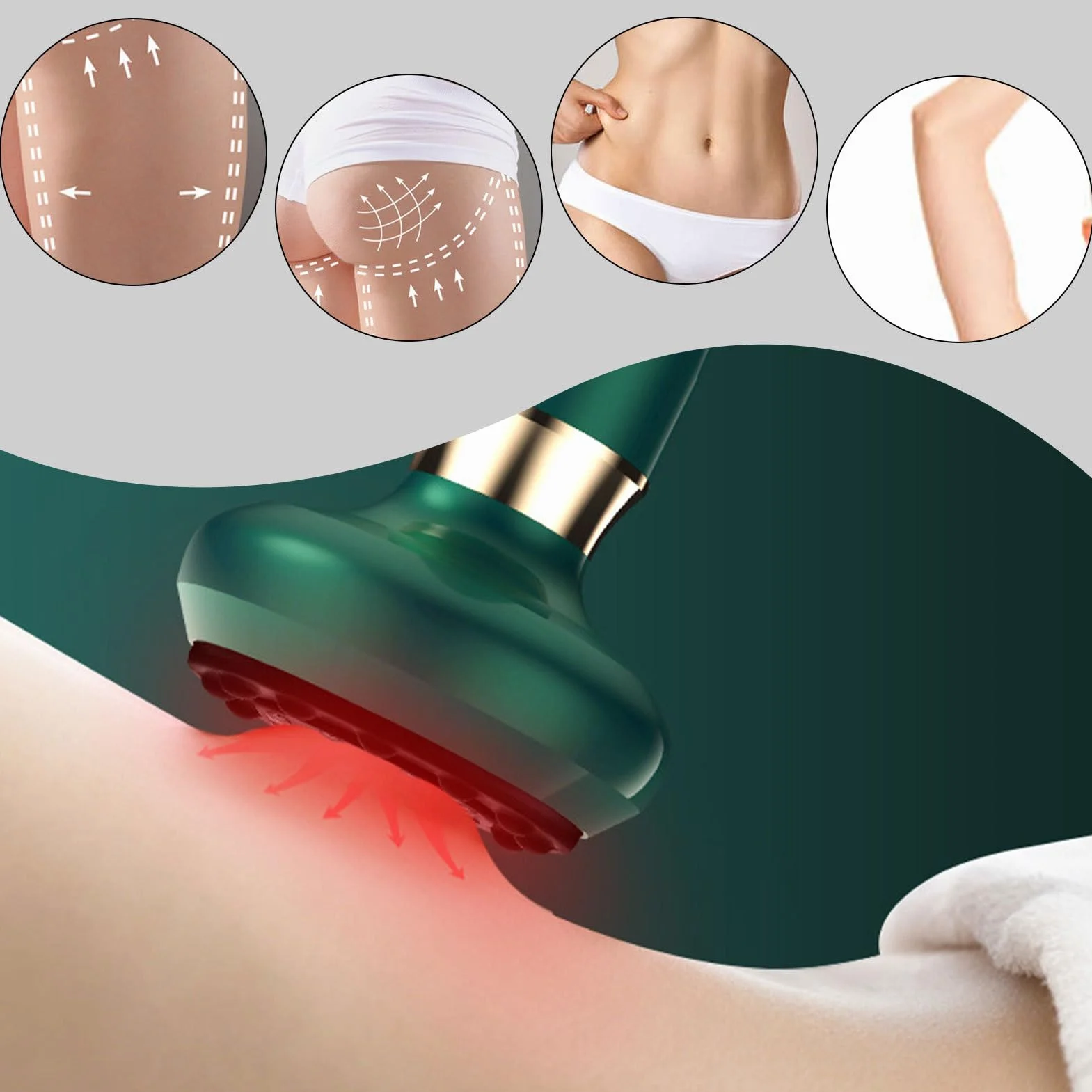 Massaggiatore anticellulite portatile elettrico, coppettazione per cellulite | Modellatore per il corpo portatile regolabile per gambe, dispositivo di aspirazione cellu