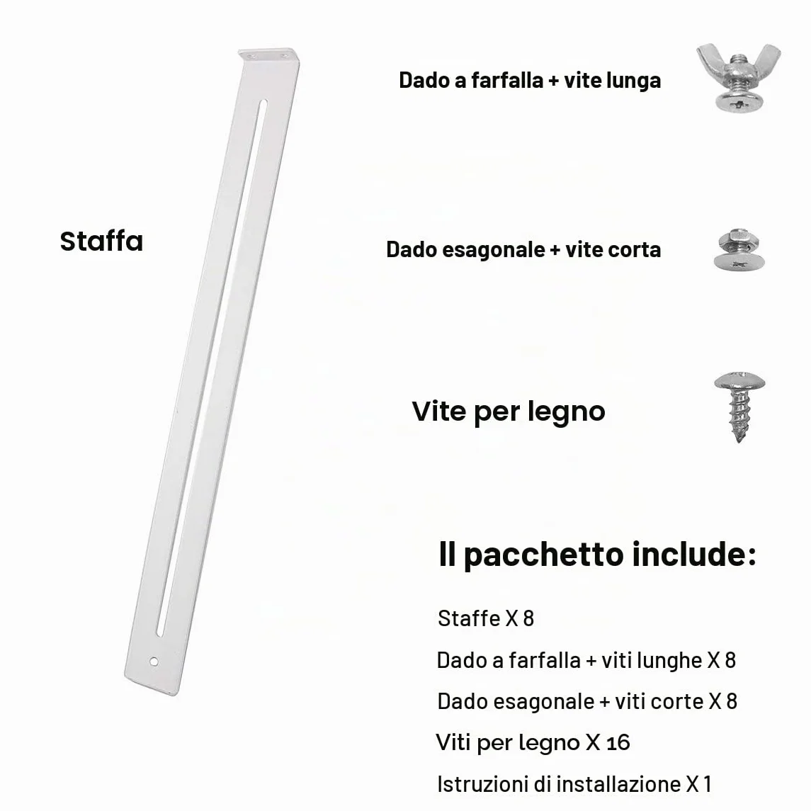 FRMSAET Kit di riparazione cassetto acciaio resistente - Rinforzo cassetti legno MDF truciolare - Staffe confezione da 4
