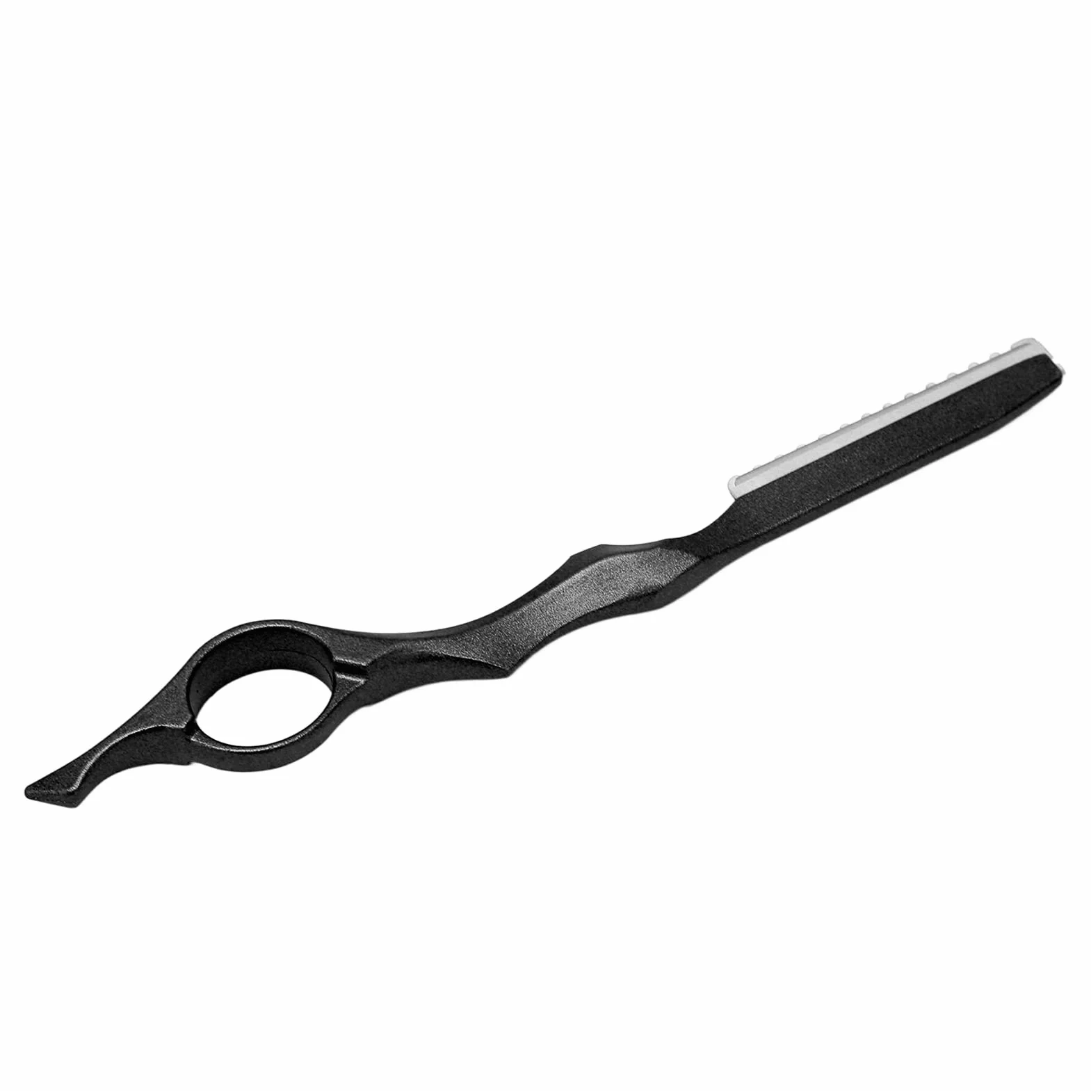 Rasoio per capelli con pettine regolabile, strumento per diradare i capelli ideale per uso domestico e in salone, nero