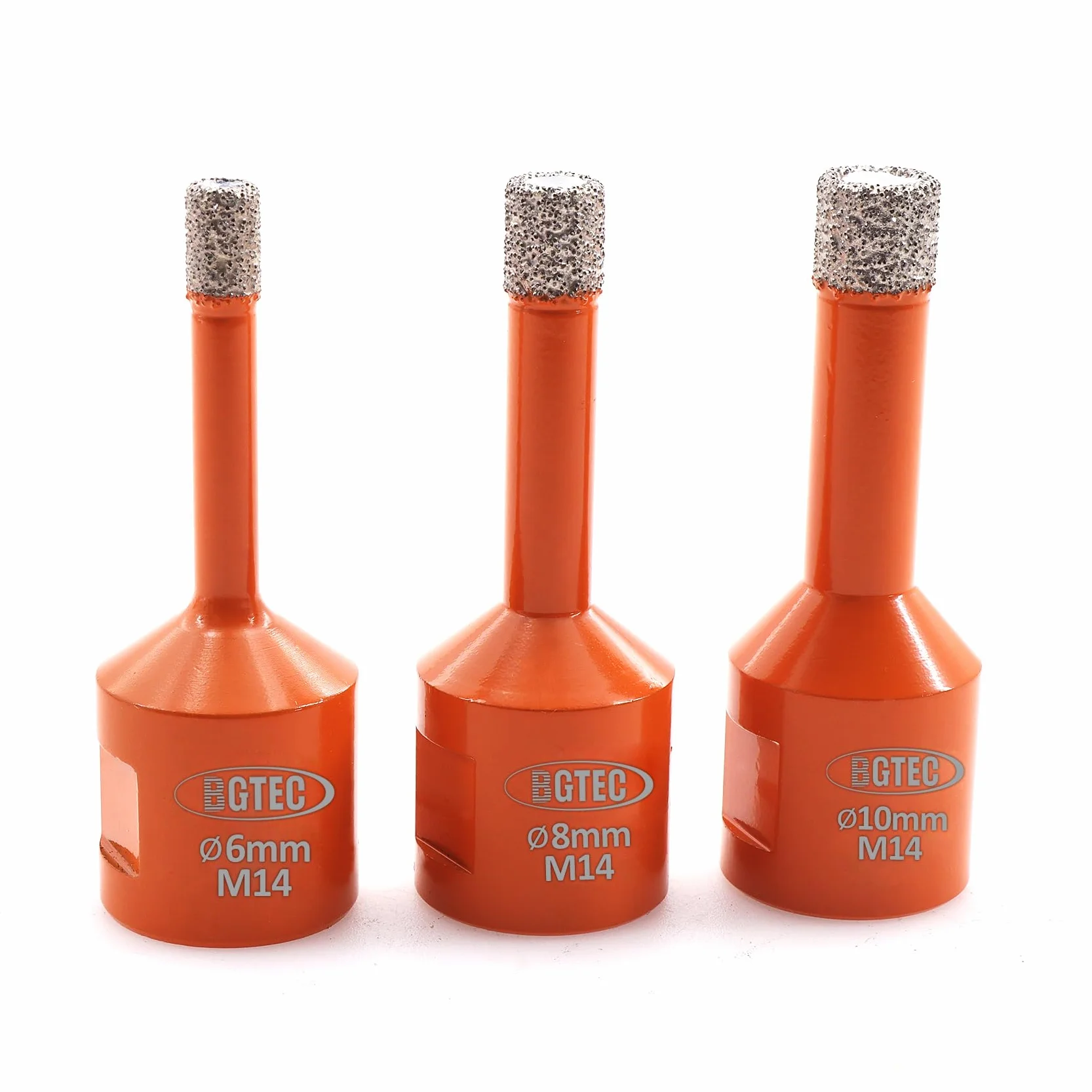 BGTEC Punta Diamantata Sega a tazza Diamantata 3 pezzi 6/8/10mm M14 per trapano piastrelle porcellana gres porcellanato ceramica granito foratura smerigliatrici angolari