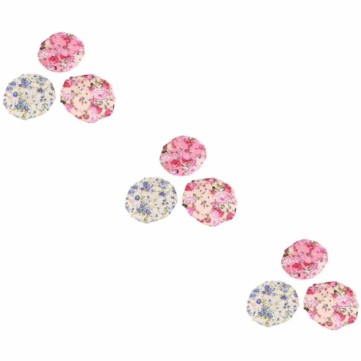 FRCOLOR 9pezzi Cappello Da Doccia Due Strati Design Creativo Per Donna e Bambina Cuffiette Doccia Riutilizzabili Peva