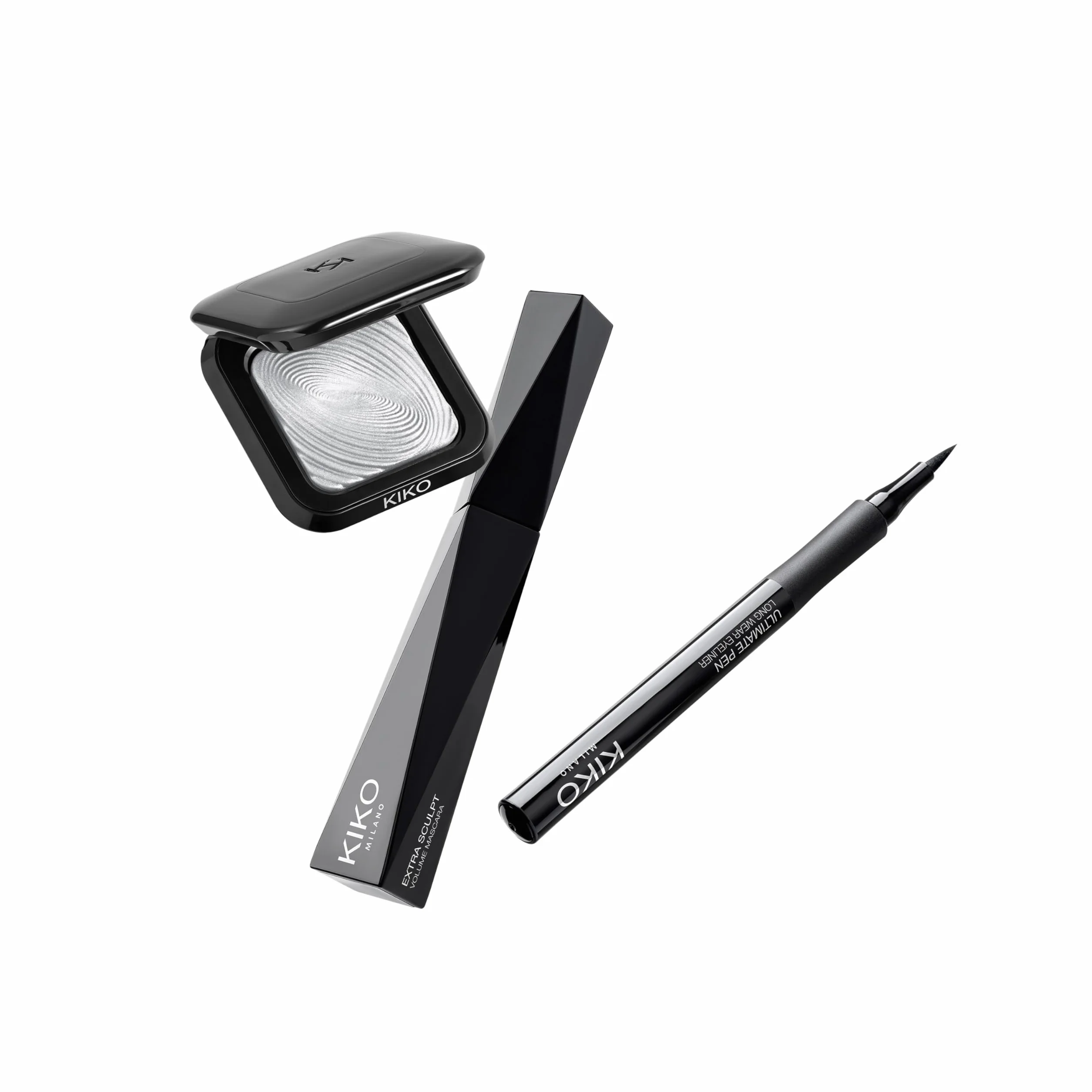 KIKO Milano Snow-Kissed Holiday Jingle Trio Eyes Gift Set, Gift Set Occhi: Mascara Effetto Volume, Eyeliner In Penna E Ombretto Metallico