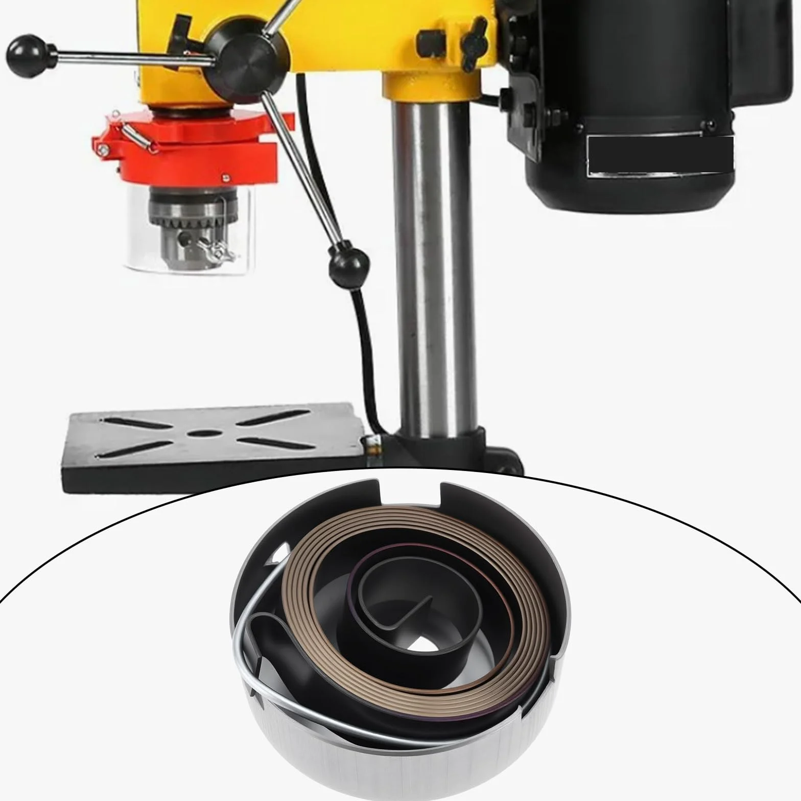 Molla di ritorno del trapano a spirale 52 mm con coperchio a molla