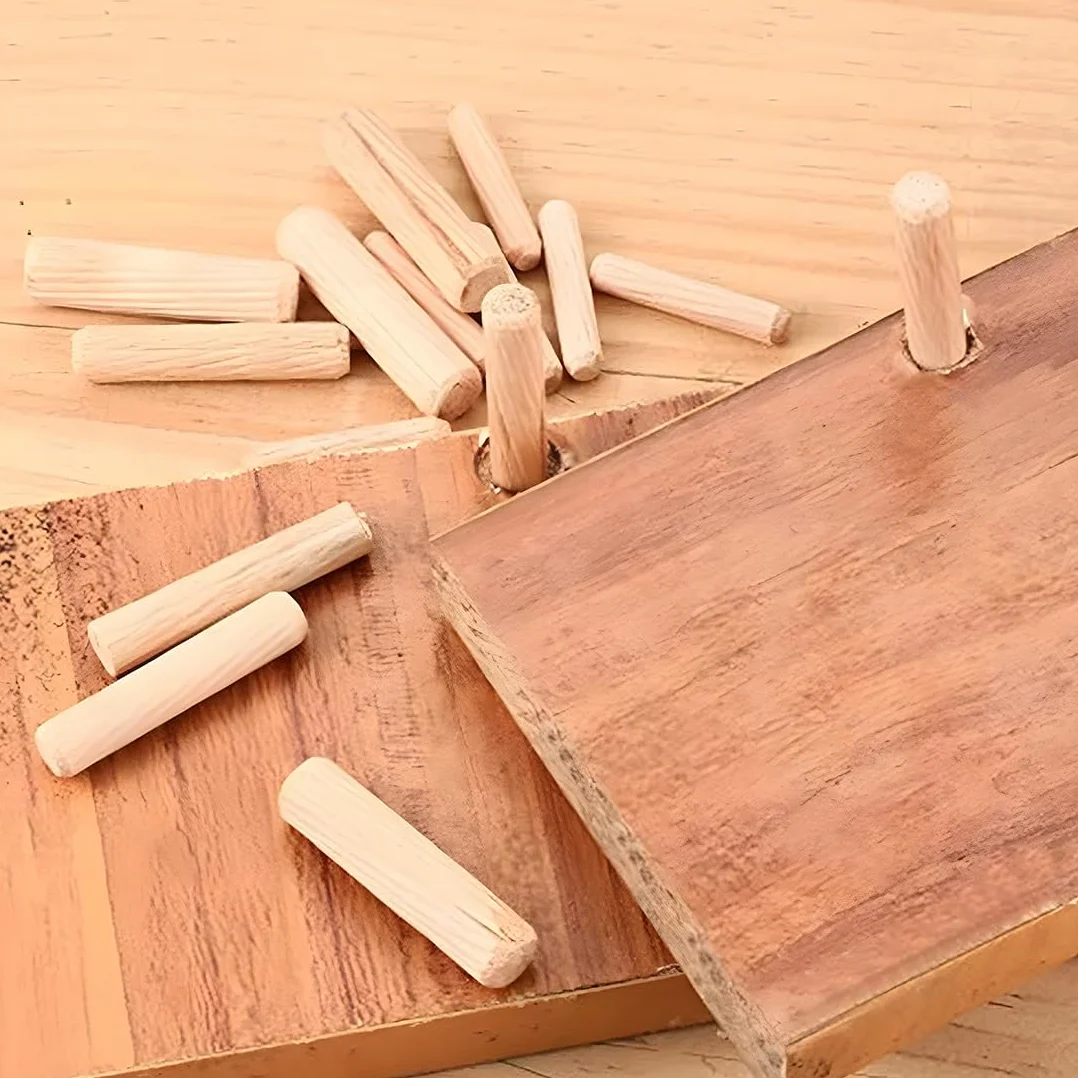 Pezzi Tasselli in Legno 6x50mm 100 PCS per Fresatrice, Falegnameria
