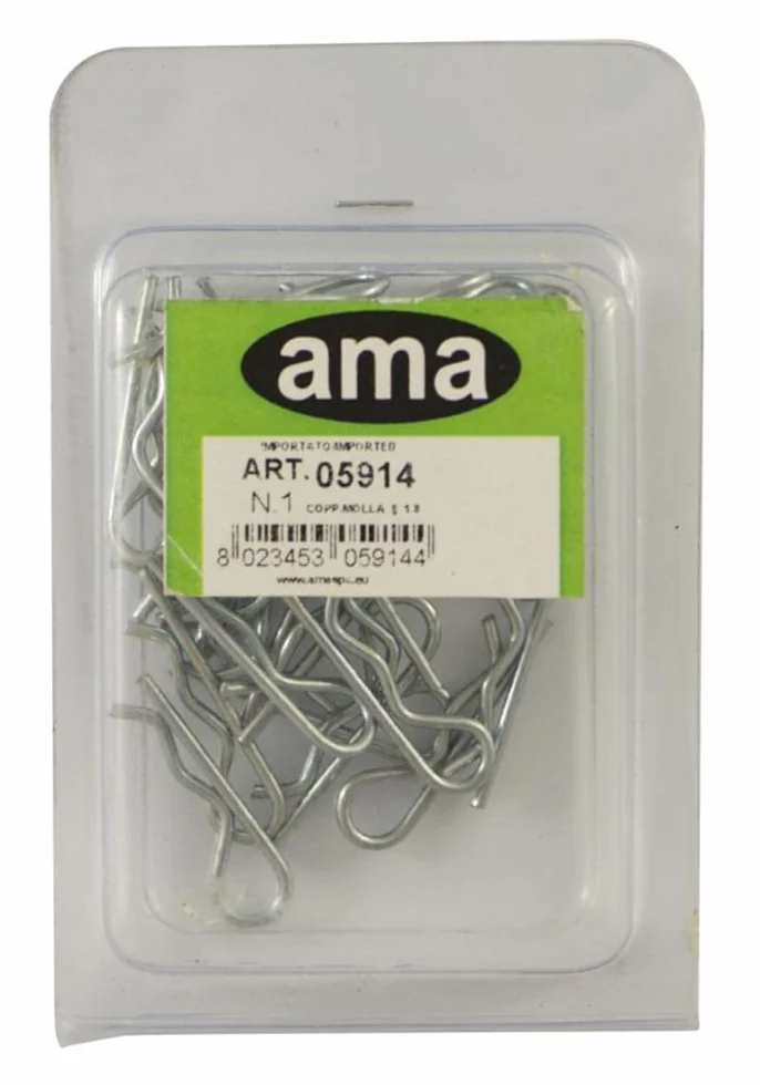 Coppiglie a molla Ø1,8 x 35 mm Ama Confezione 30 pezzi