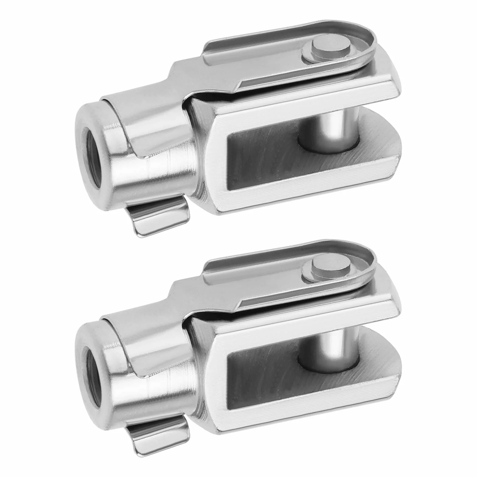 Connettore a Y in acciaio zincato M8 x 1,25 filettatura 42 mm per cilindro pneumatico forcella giunto con perno a molla