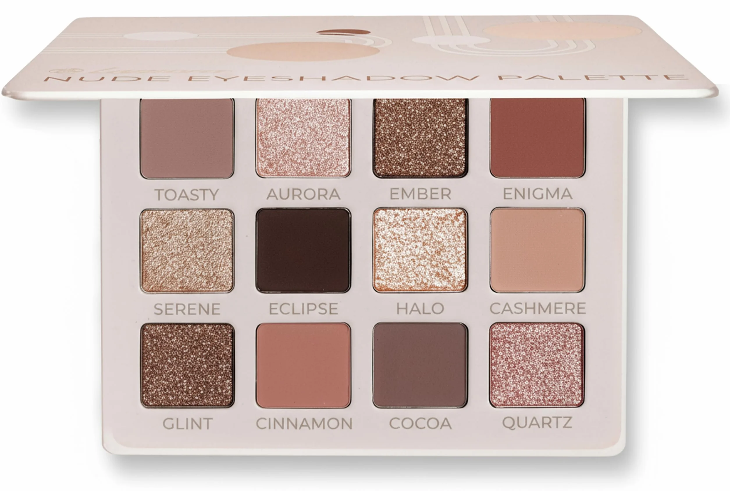 Lamora Palette Ombretti Nude - 12 Colori Brillanti e Opachi Altamente Pigmentati per Trucchi Occhi - Make Up Professionali Formato Viaggio Con Specchio 2