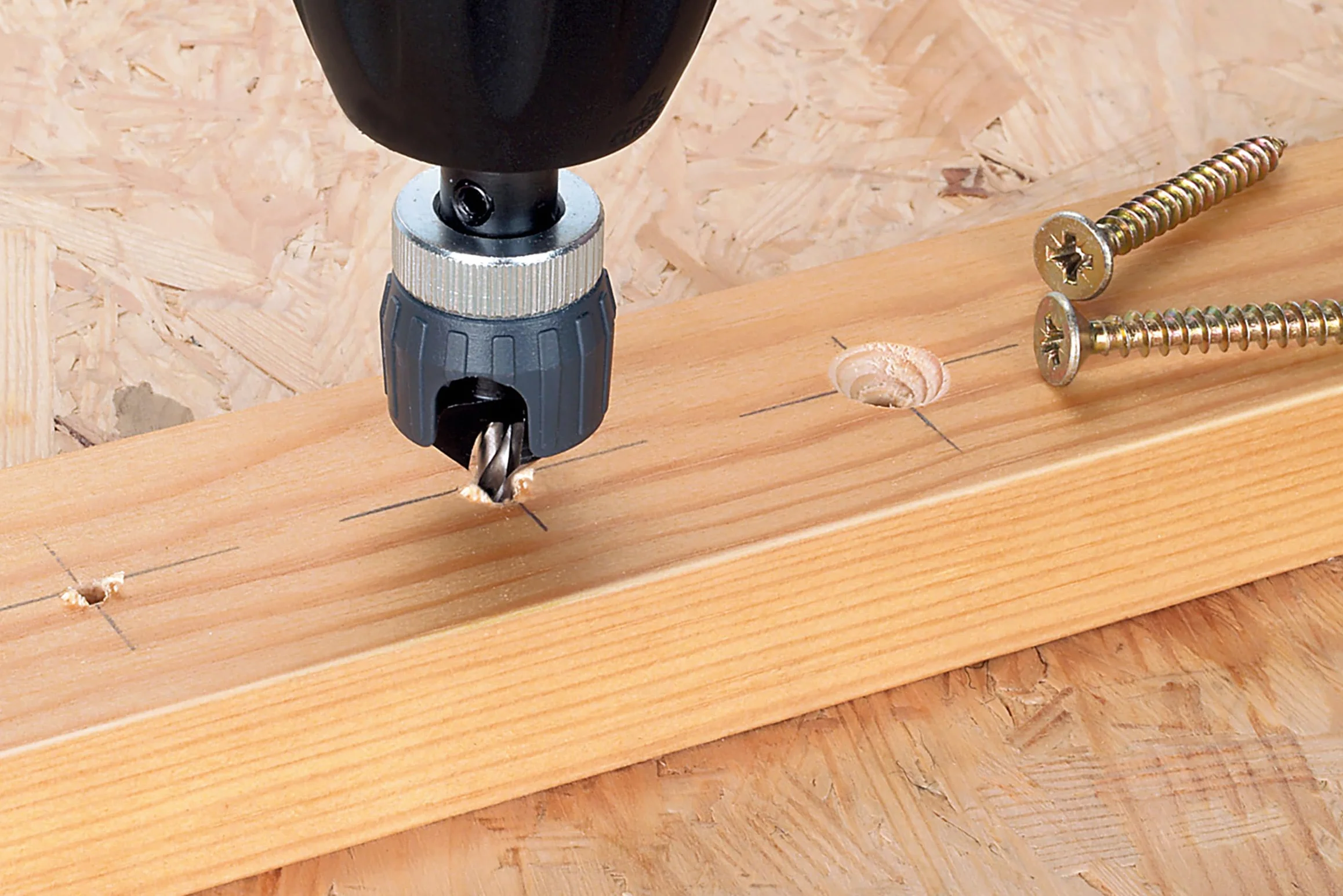 wolfcraft Punta da Trapano con Svasatore 2 in 1, Ø 3,5-6 mm, Fino a 12 mm, Codolo Esagonale 1/4"