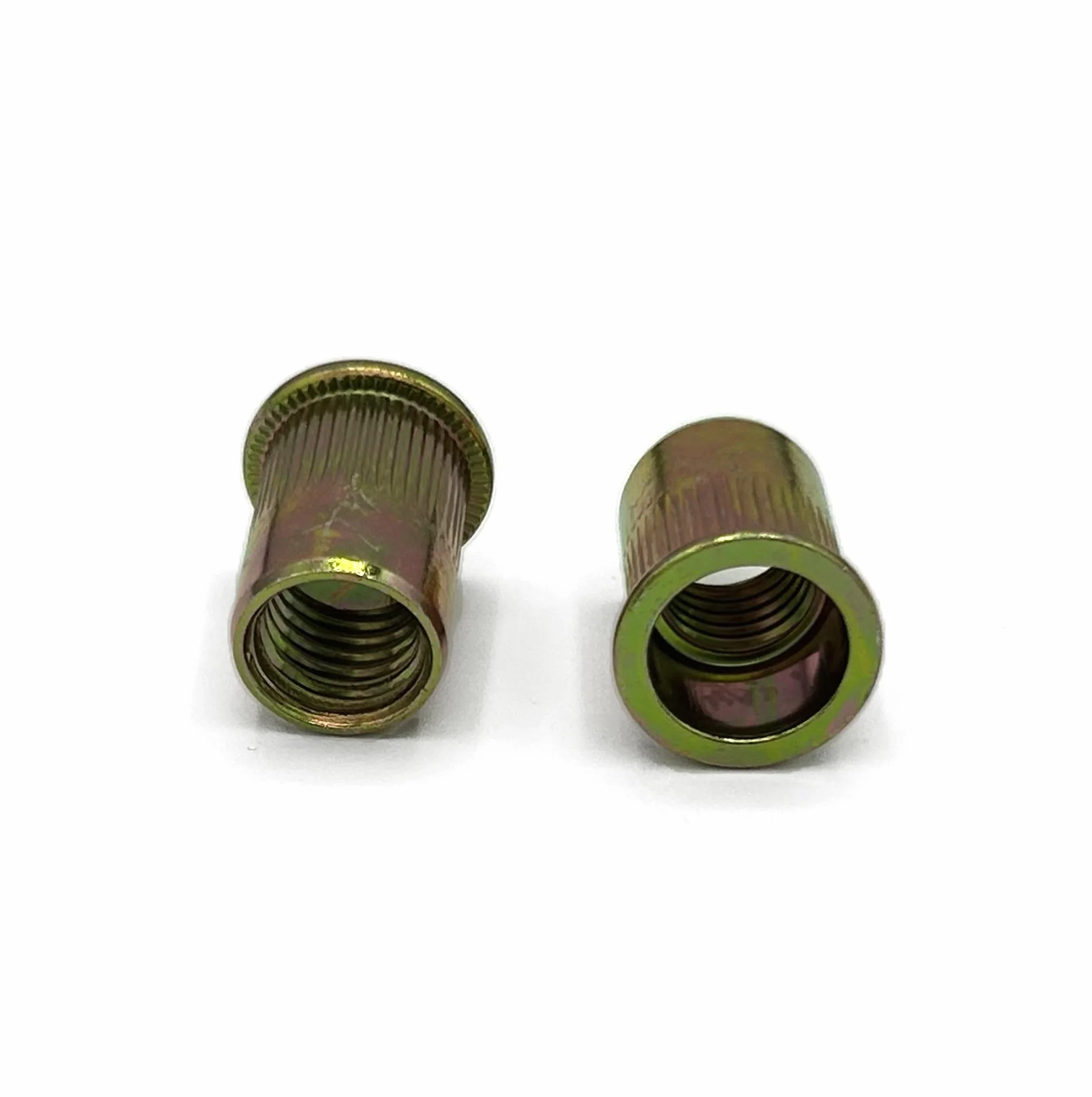 Dadi Rivetti a testa piatta in acciaio al carbonio zincato giallo M8 14x18 mm 100 sztuk