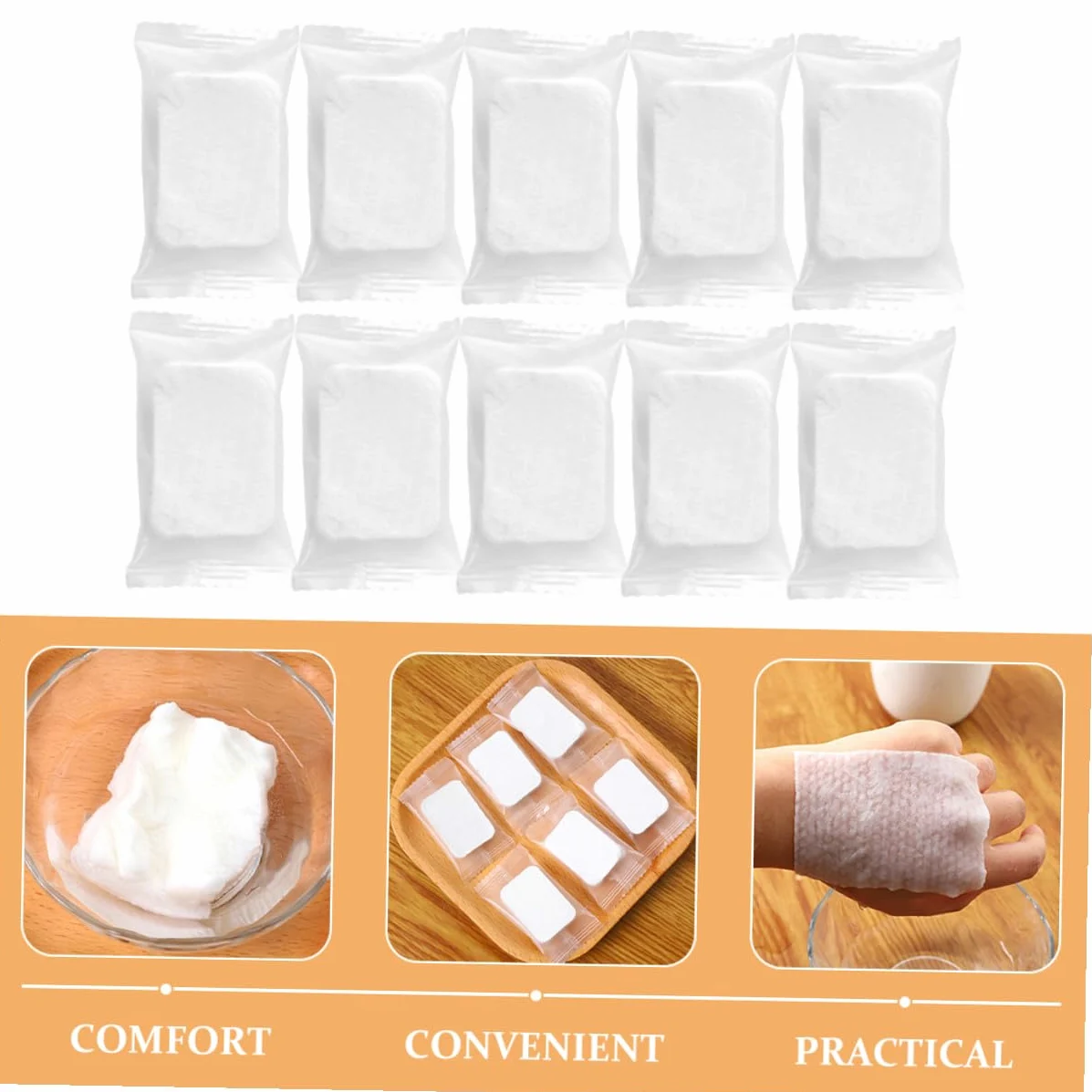 Cabilock Pads per Struccatura Viso Non Tessuto, 50 Pezzi, Pads per Strucco e Pulizia del Viso Assorbimento Intenso e Rimozione Olio in Eccesso