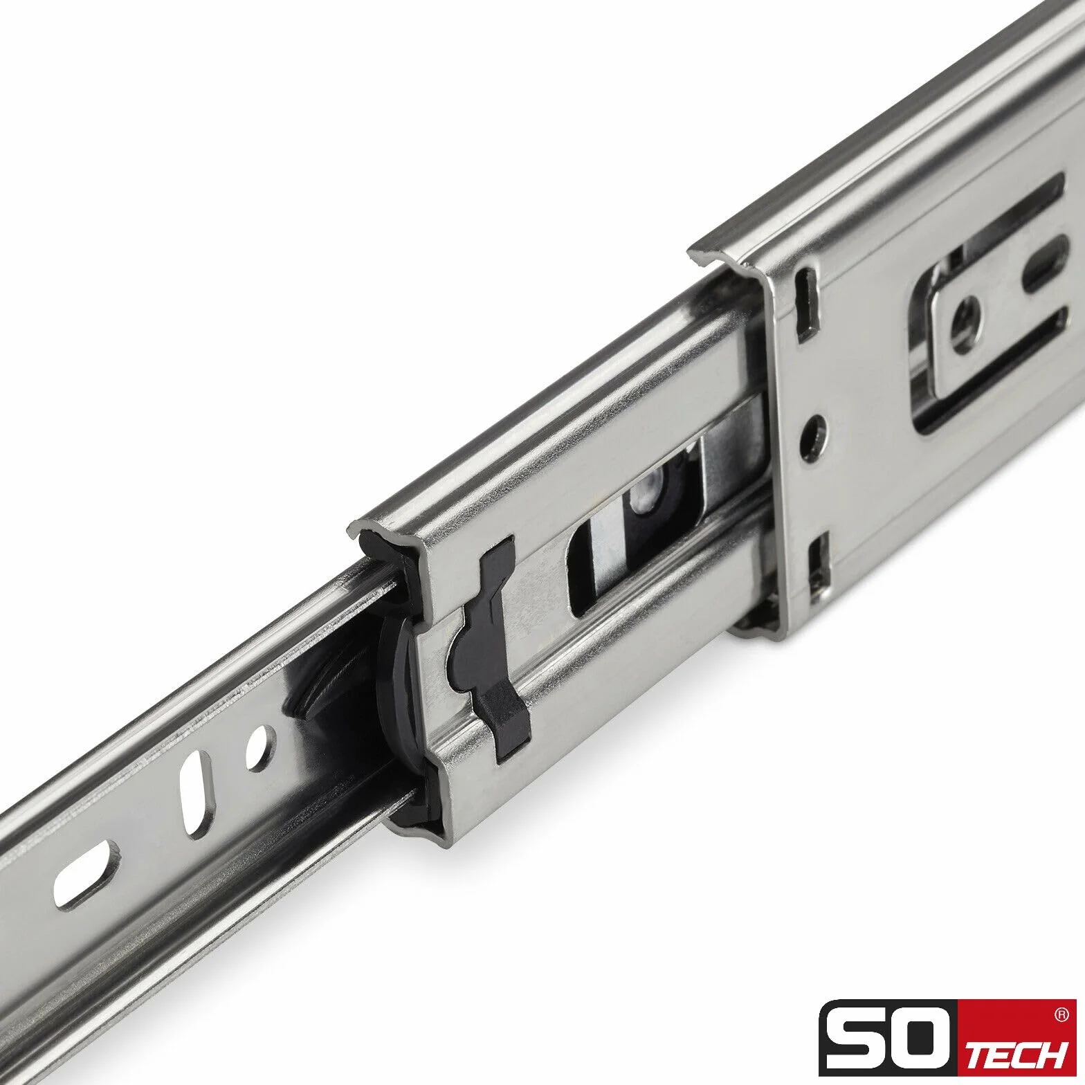 SO-TECH Guide a Estrazione Totale 350 mm Telescopiche Argento a Sfera 8 pezzi
