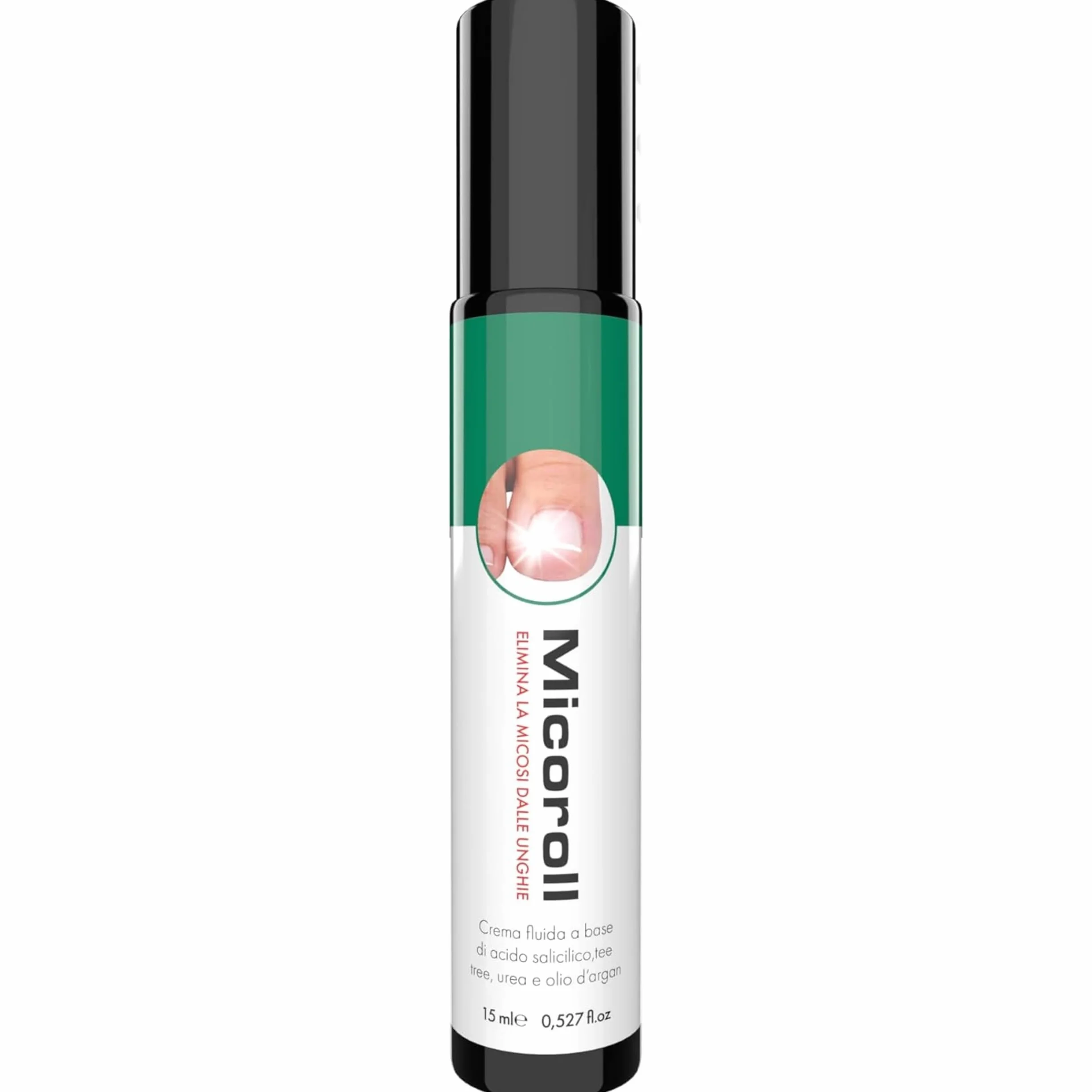 ALOHALABS Micoroll Rool On Micosi Unghie Piede Forte Trattamento Micosi Unghie 30ml Flacone Acido Salicilico 2pz 30ml
