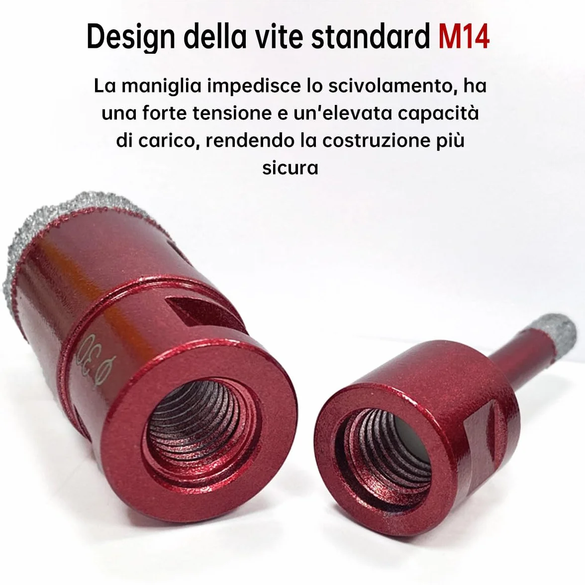 SUQIN 6mm Punta Per Trapano Diamantata con M14 Filetto Vacuum Brasato Fresa Diamantata Per Piastrelle Porcellana Ceramica Granito