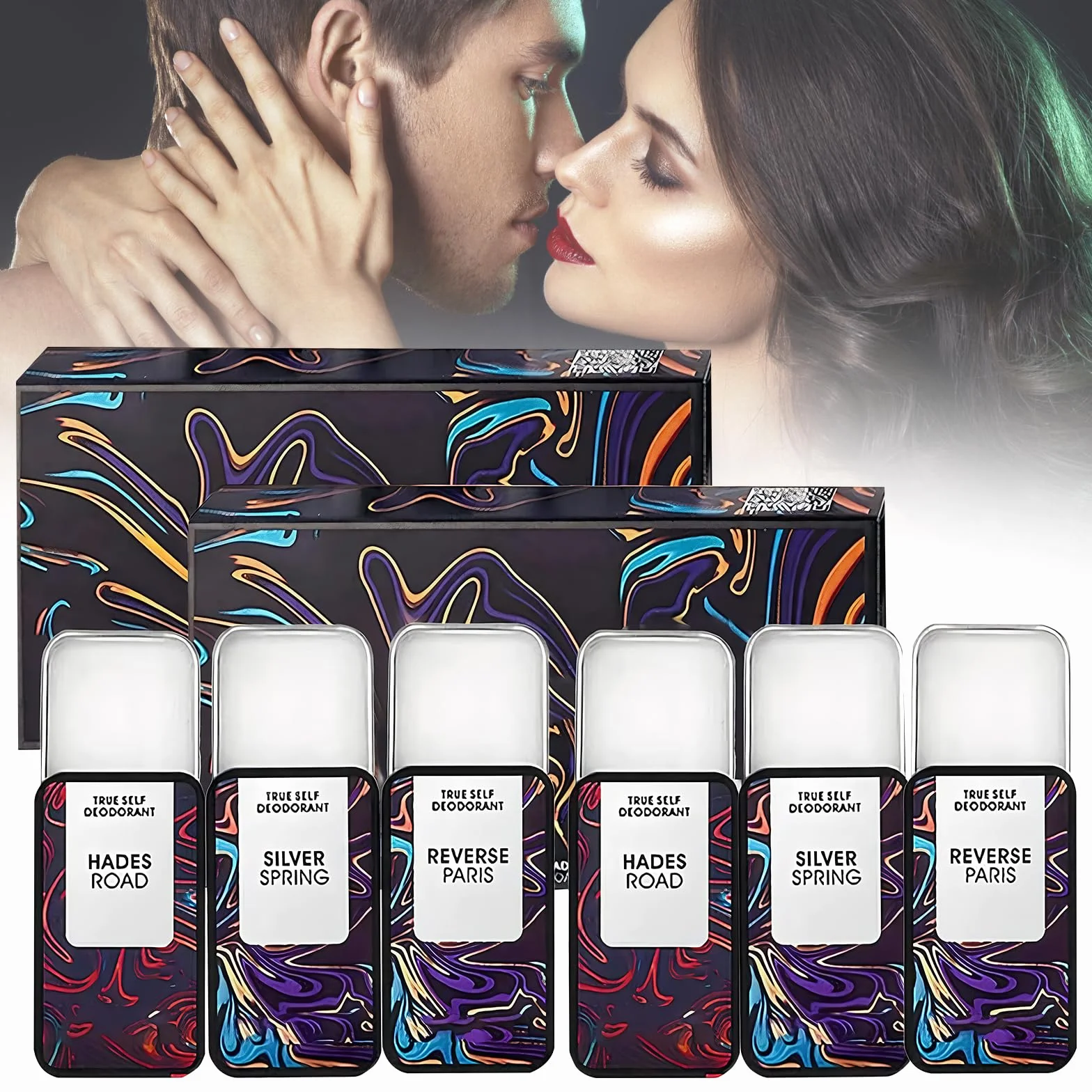 Hommelure Fheromotherapy Set di 6 profumi festivi Hommelure Feromone Solid Perfume/Hommelure Festes Profum/Portable Perfume Long Lasting Unisex/per aumentare l'intimità per uomini e donne