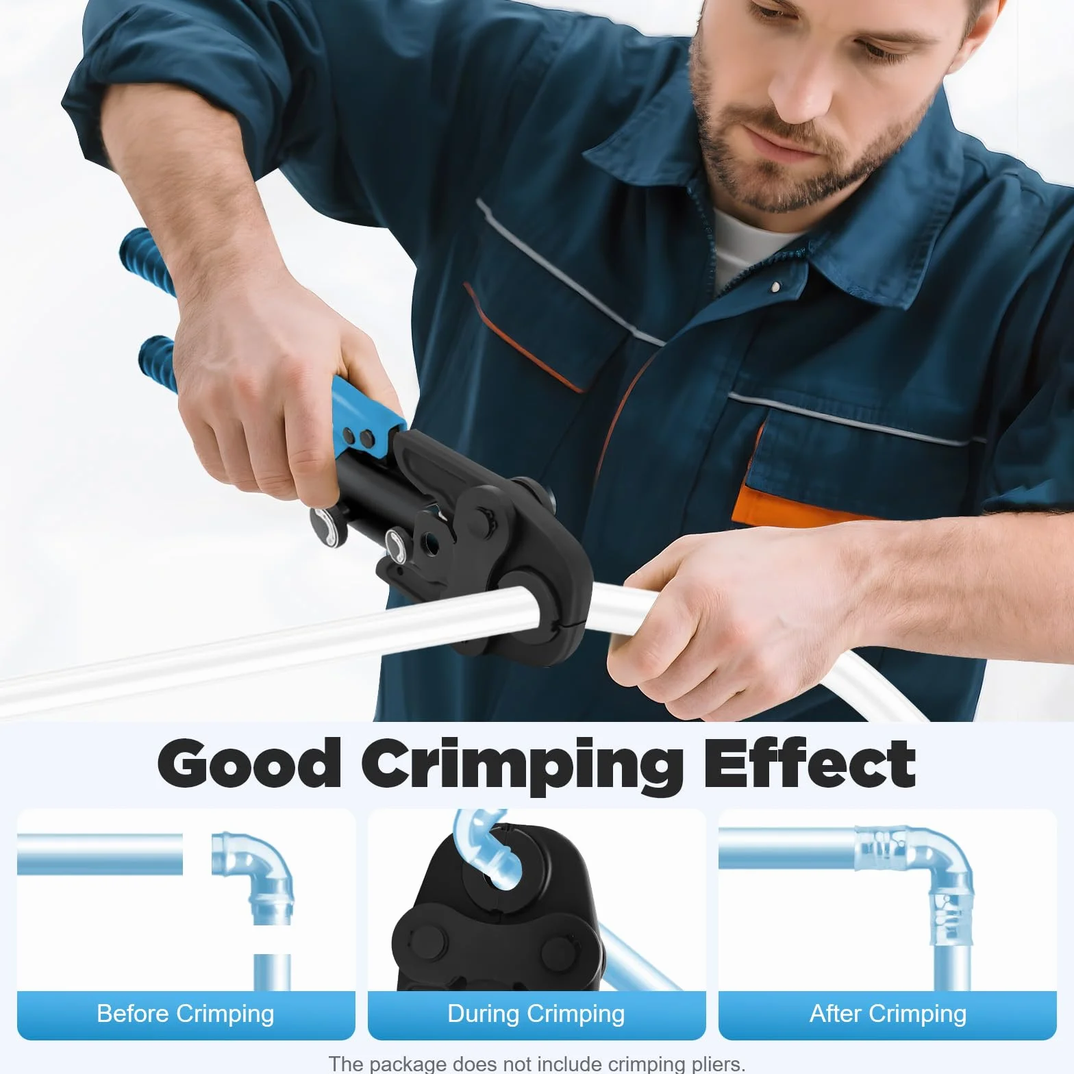 Ganasce a pressione professionale 16-32 mm per tubi compositi alluminio-plastica PEX rame acciaio