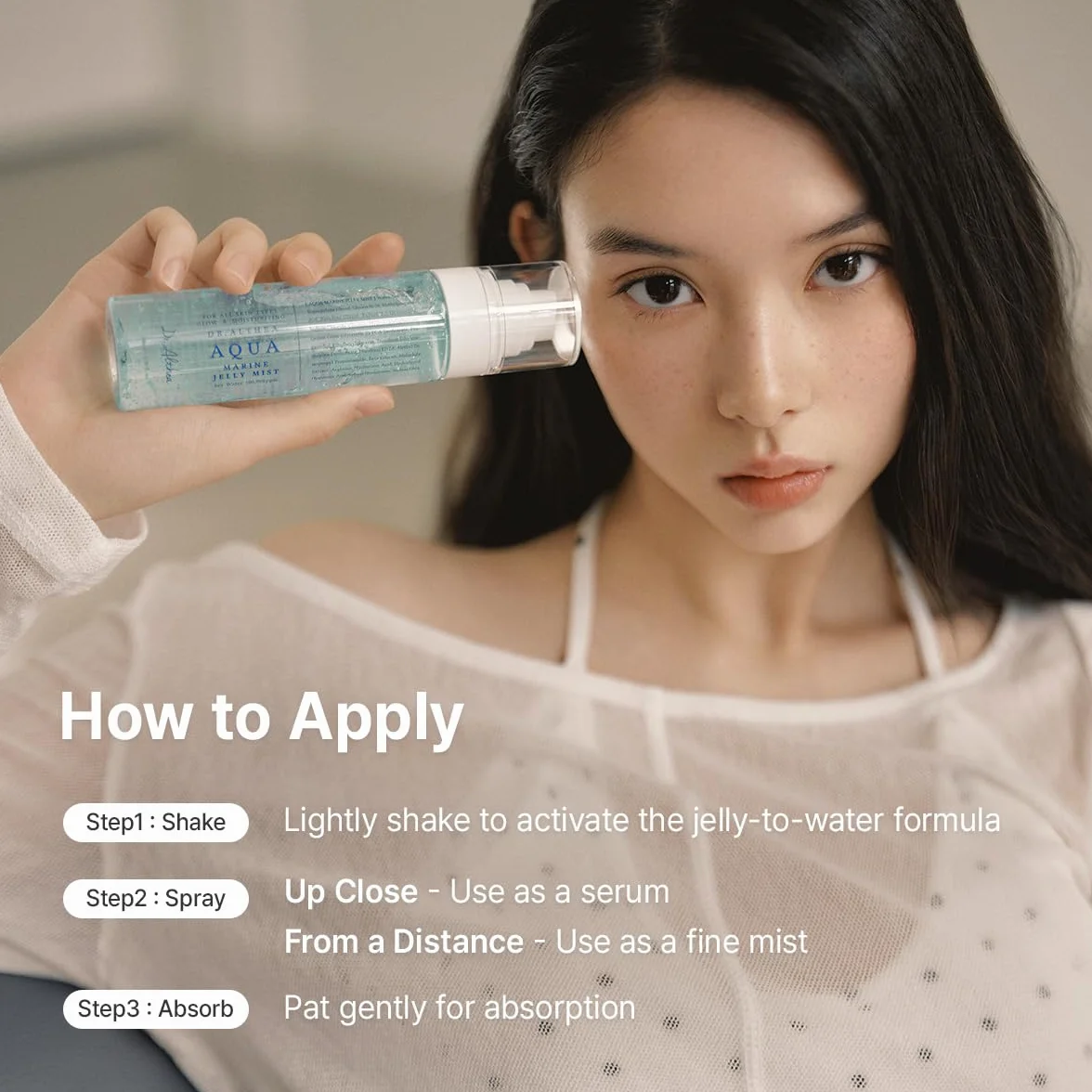 Dr.Althea Aqua Marine Jelly Mist | Spray Nebbia Viso Ultra Leggero Idratante | Siero con PDRN e Acido Ialuronico Triplo | Skincare Coreana Vegan | 100 ml