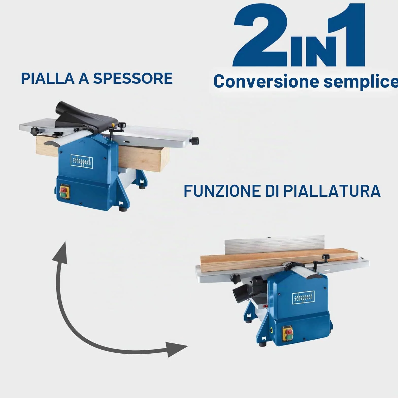 Scheppach HMS1070 Pialla Filo Spessore Combinata Legno 1500W 254MM