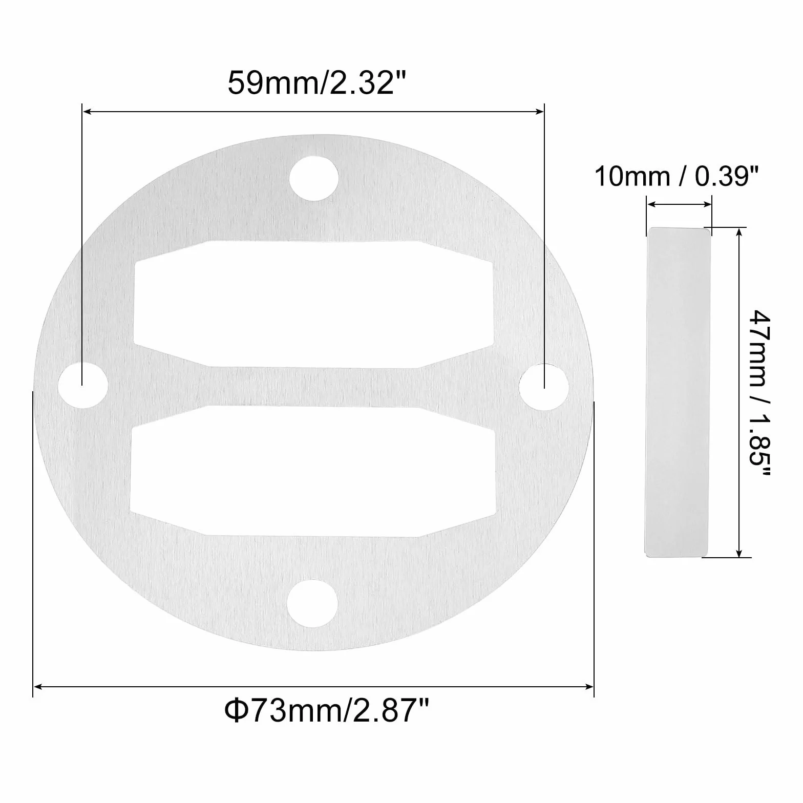 PATIKIL 47mm Kit Guarnizione Testata Sostituzione Valvola Lamellare 2 Set di Ricambi per Compressore d'Aria