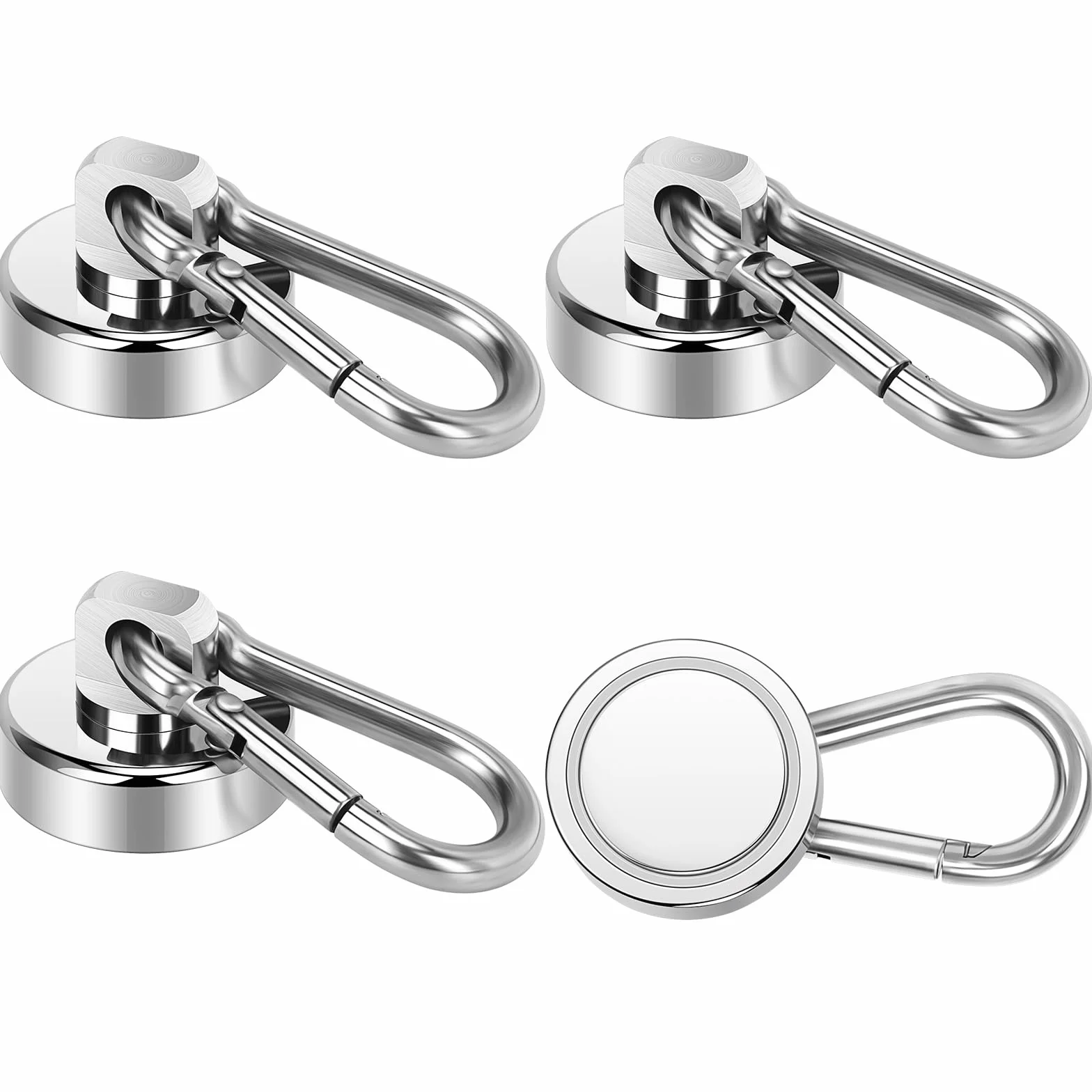 Wukong 25mm Neodimio Ganci Magnetici 22KG, 4 Pezzo Calamite Piccole, Extra Forti per Frigo e Garage